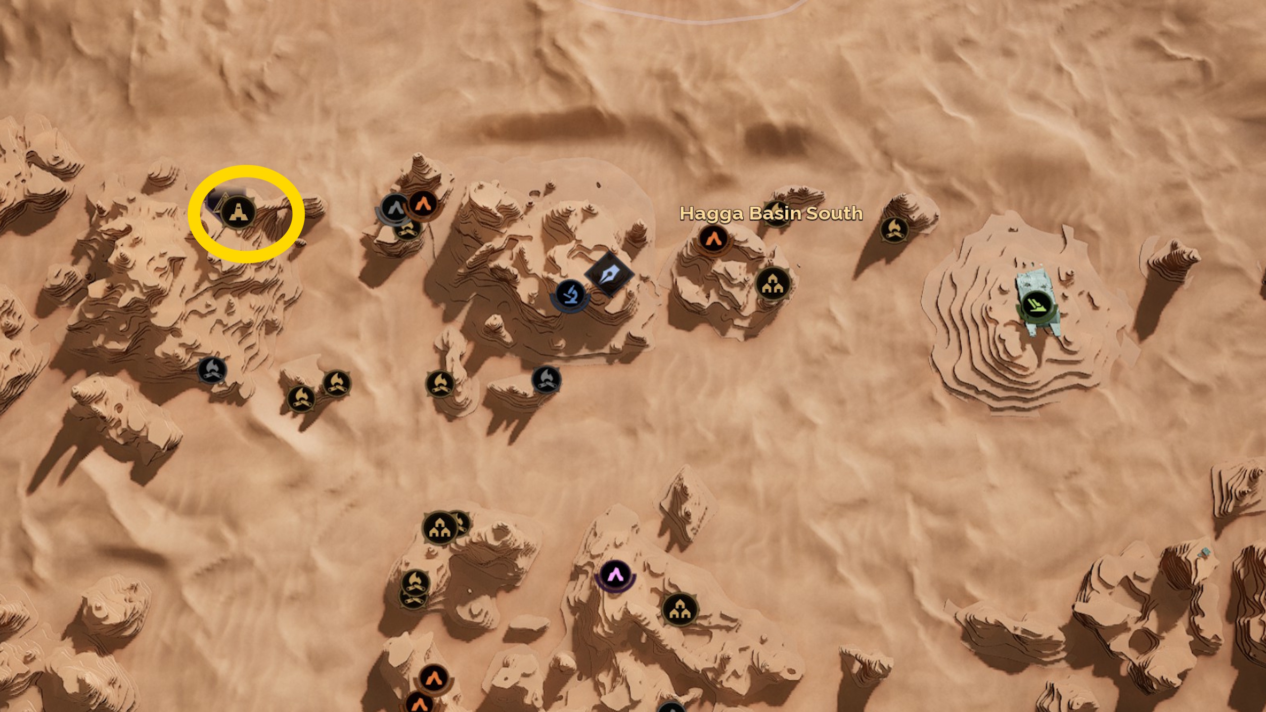 A map image showing where to find the Trooper trainer in Dune Awakening A map image showing where to find the Trooper trainer in Dune Awakening