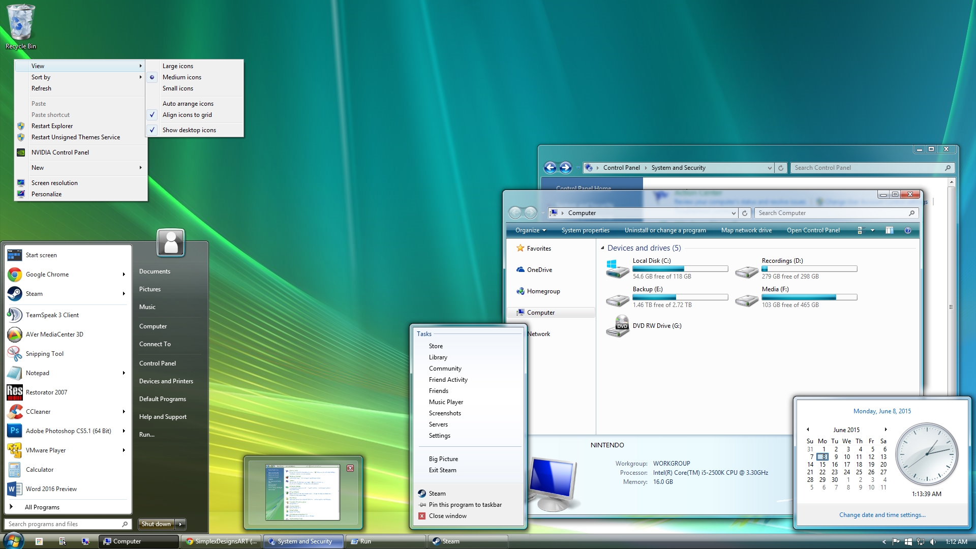 Vista desktop