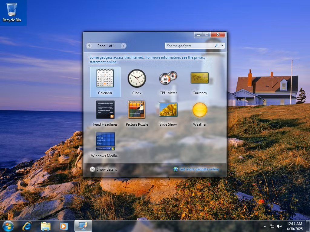 Windows Vista Aero UI