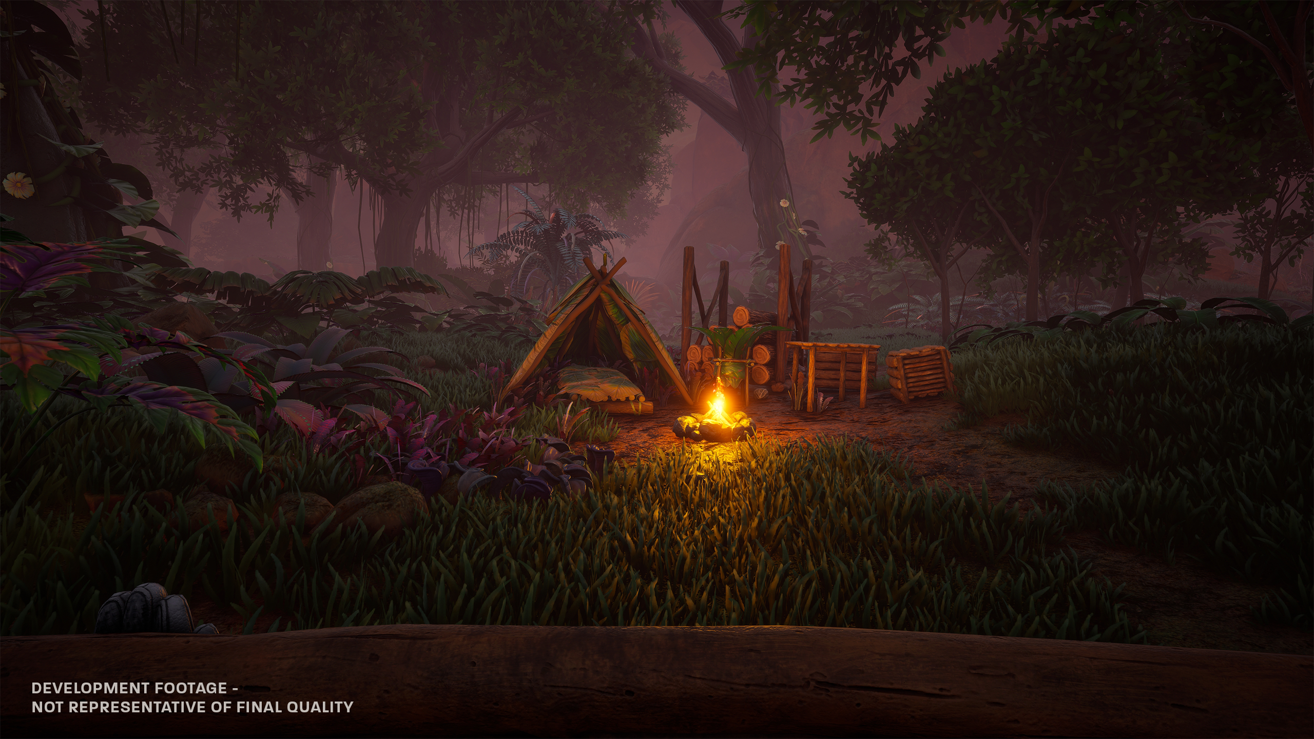 Screenshot from survival game Blind Descent
