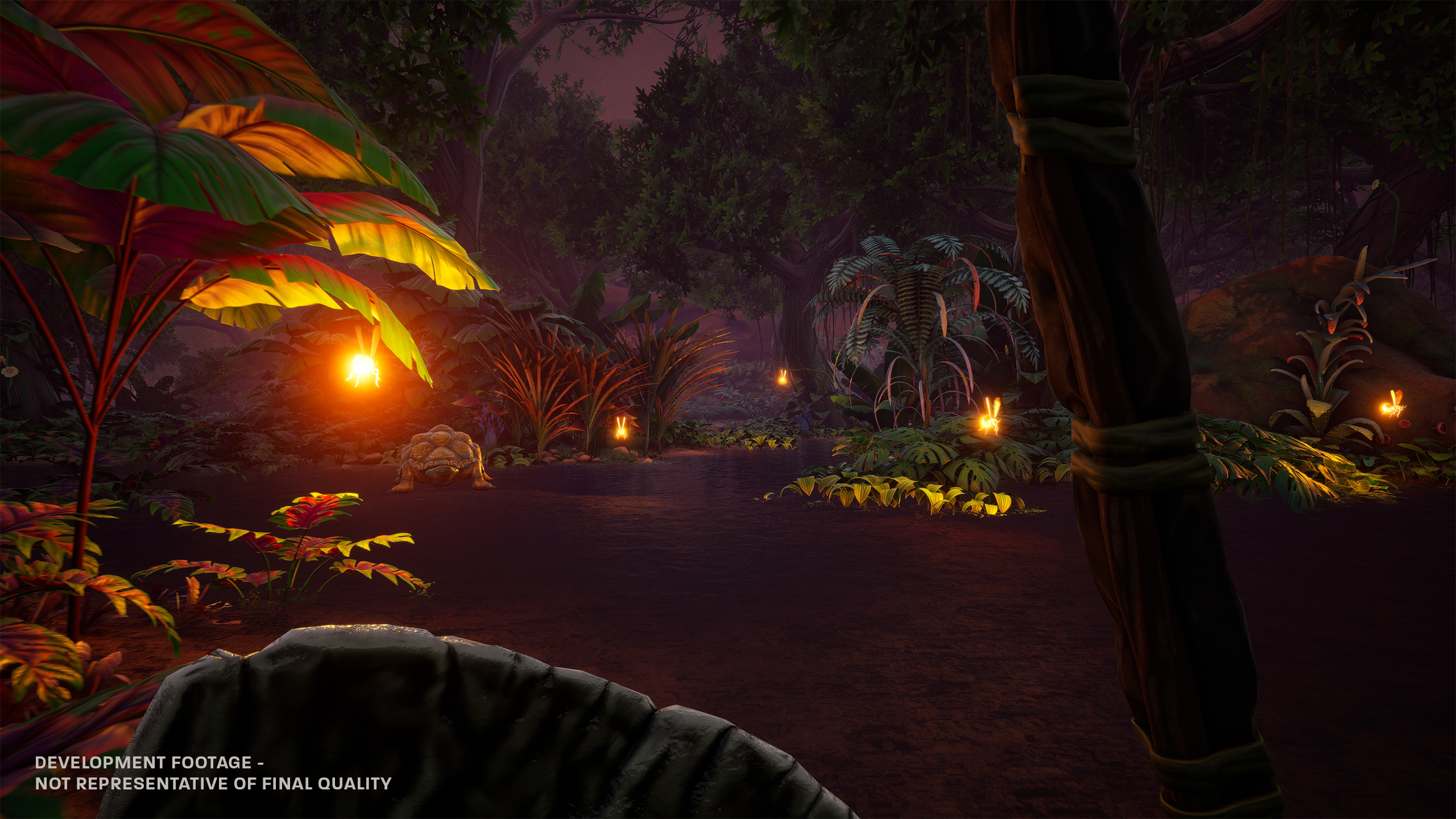Screenshot from survival game Blind Descent