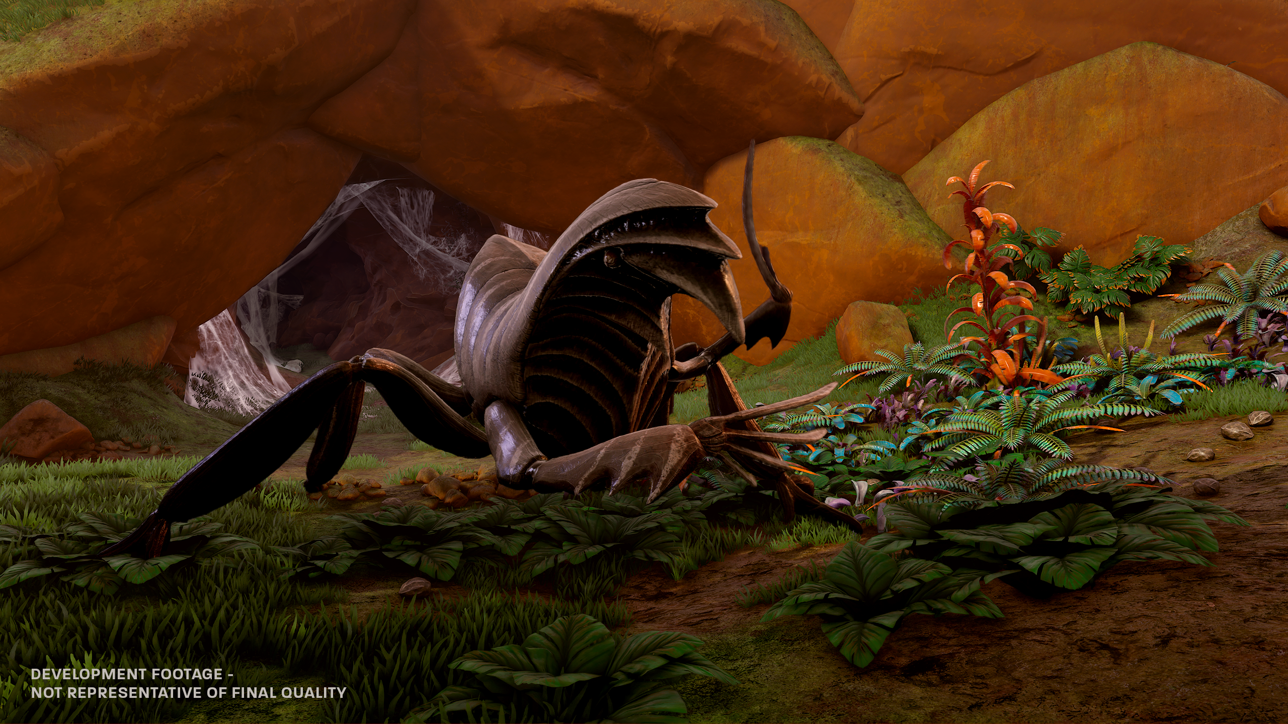 Screenshot from survival game Blind Descent