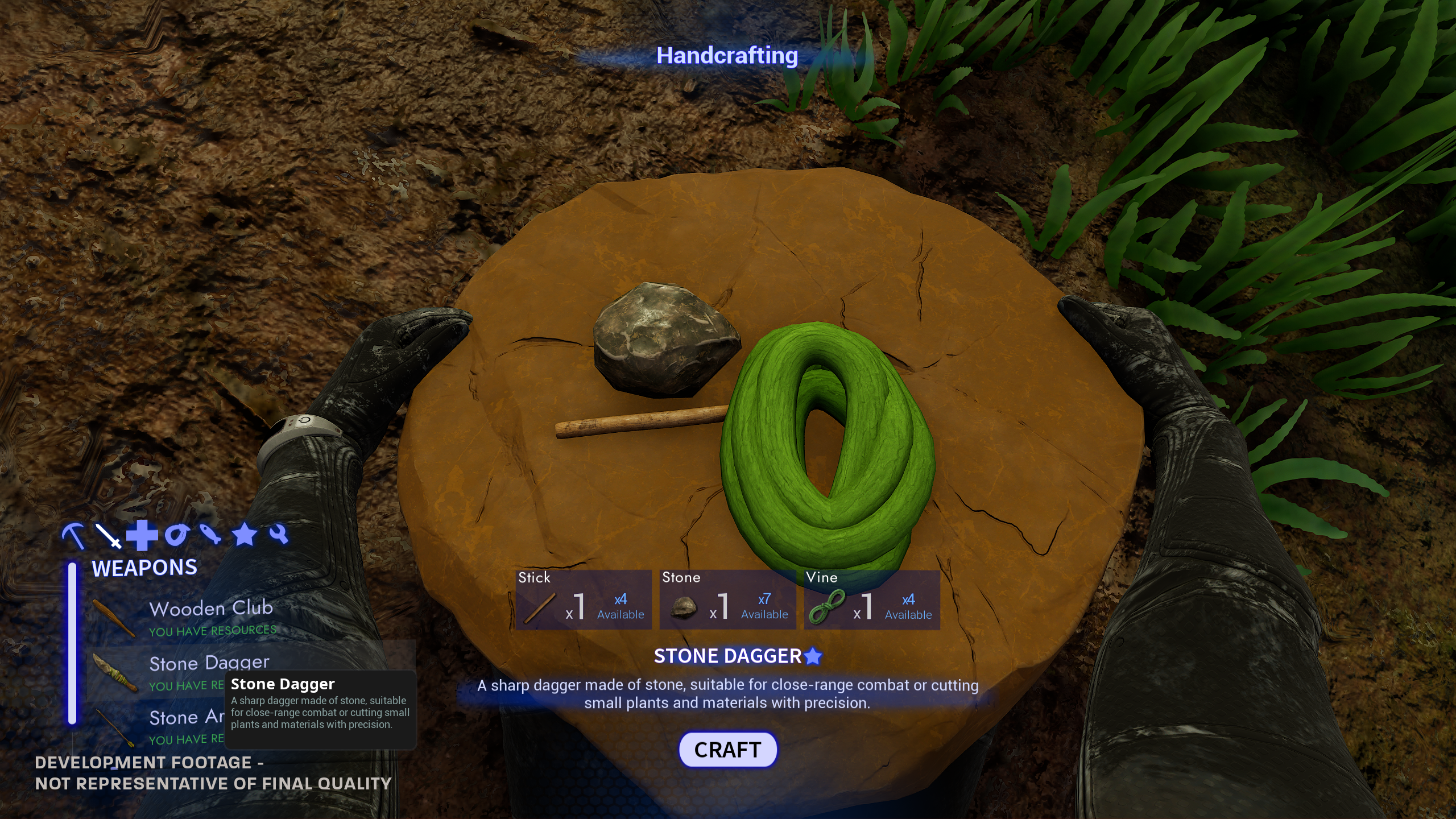 Screenshot from survival game Blind Descent