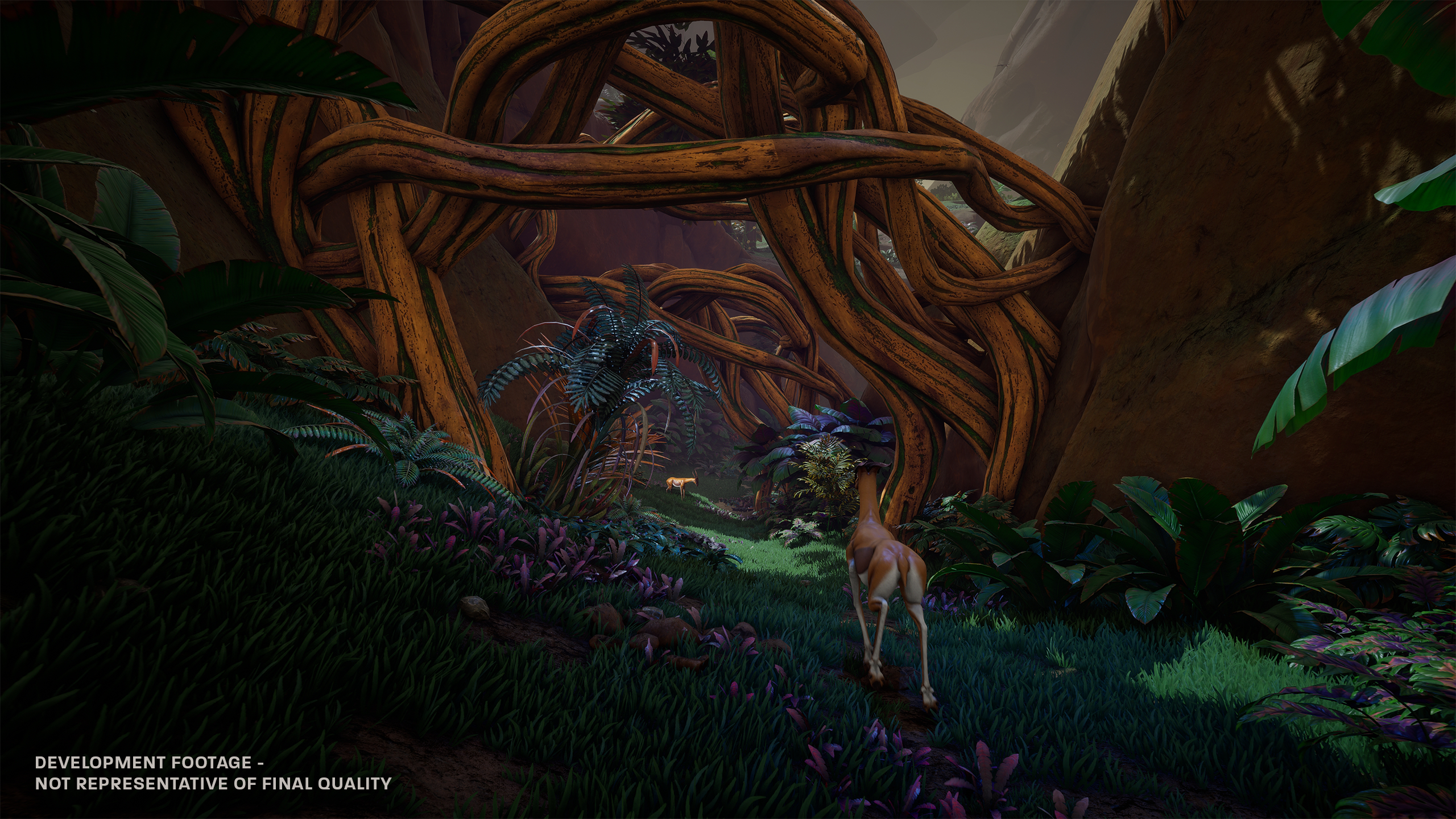 Screenshot from survival game Blind Descent