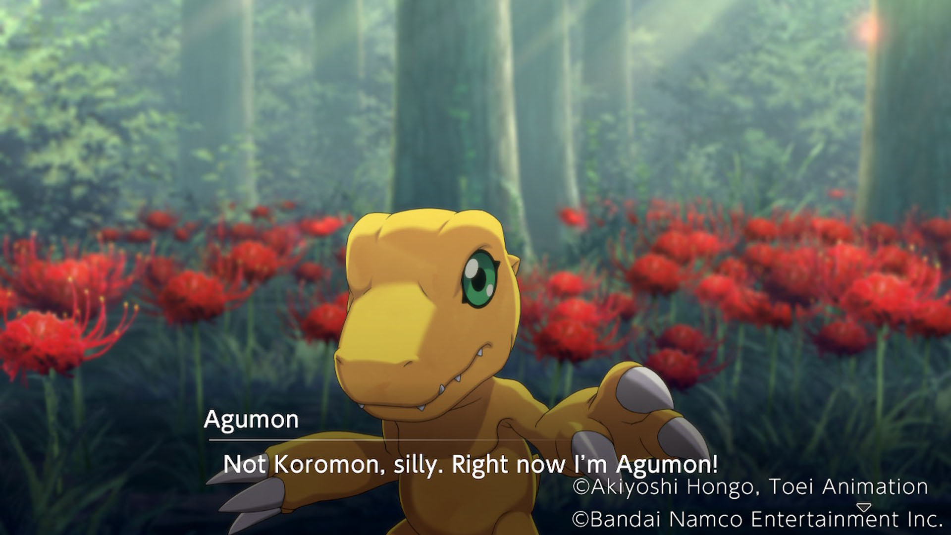 A Digimon Survive screenshot showing Agumon
