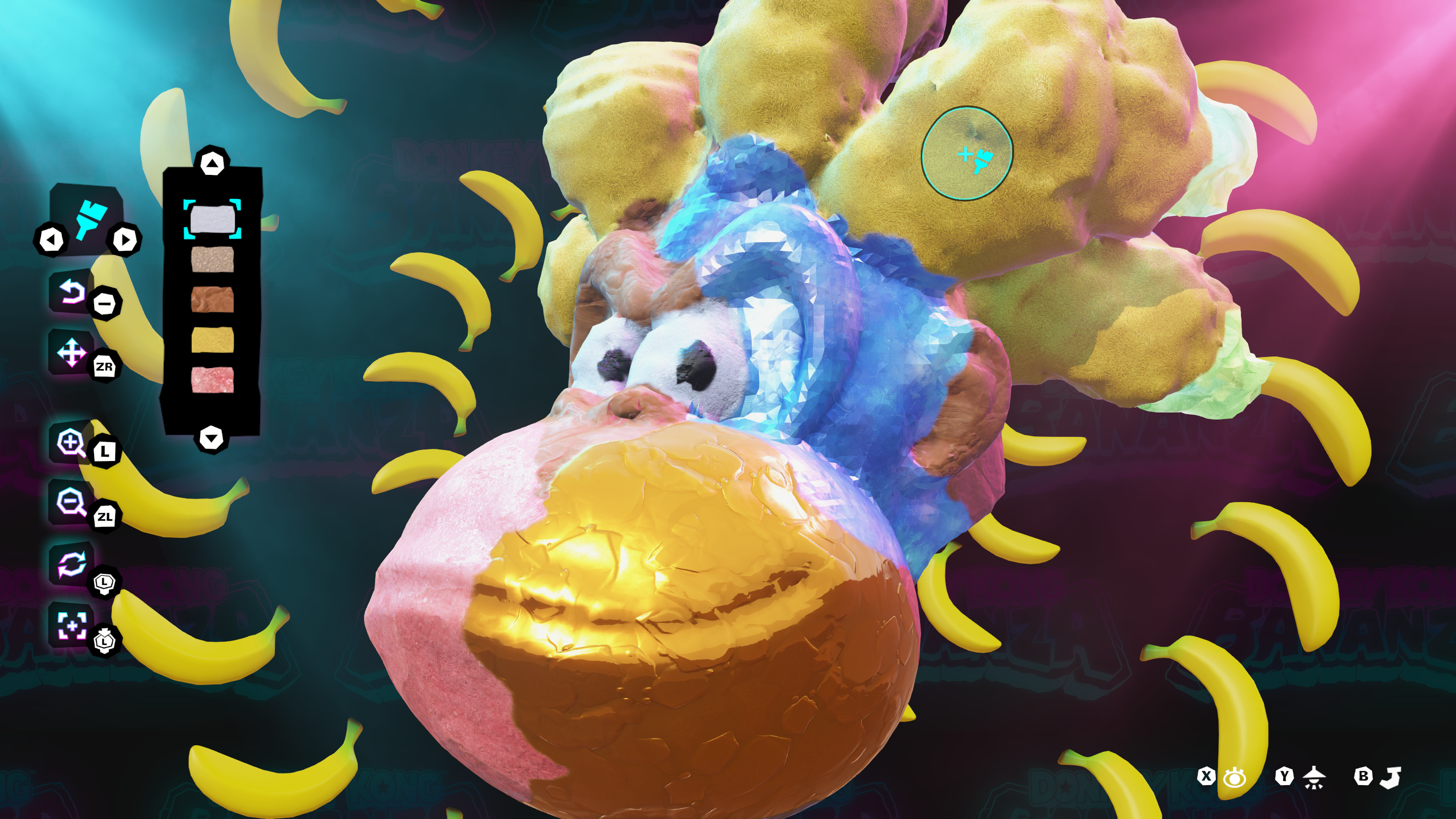 Donkey Kong Artist mode shown in the new game Donkey Kong Bananza. 