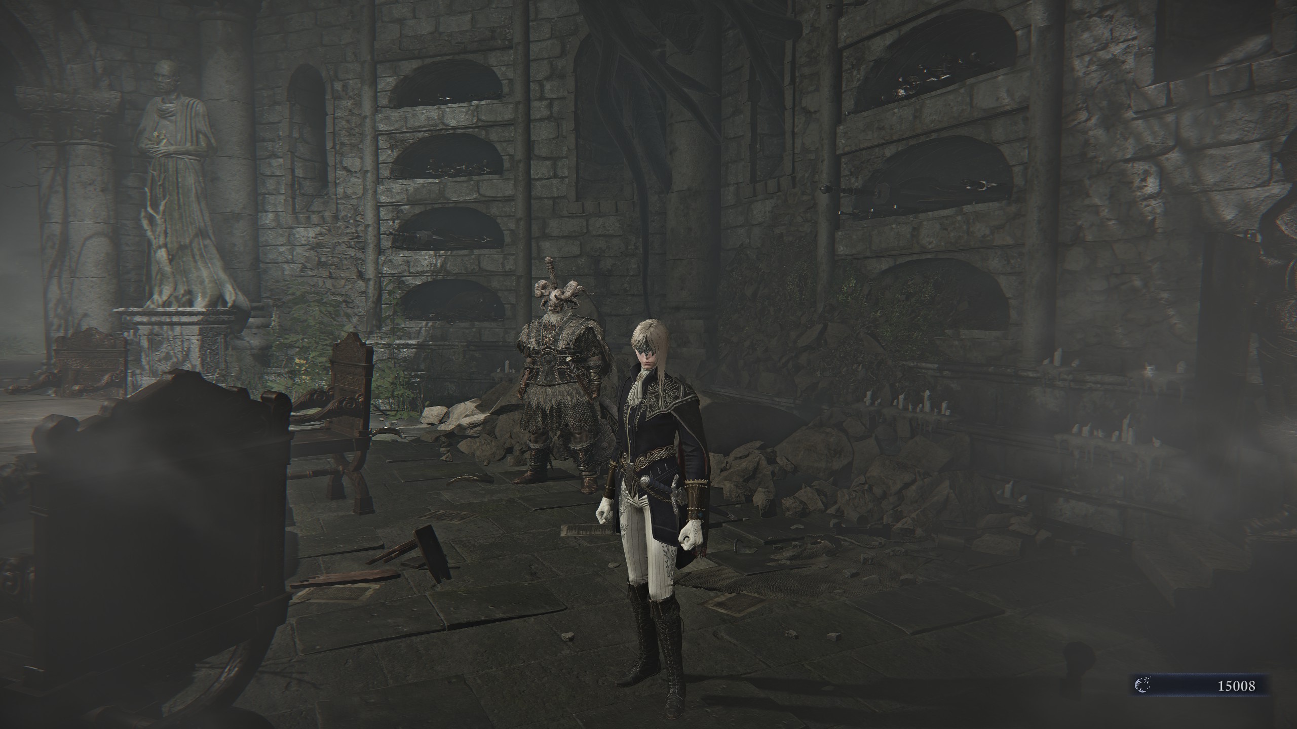 The Duchess standing in front of the Raider in Elden Ring Nightreign’s Roundtable Hold The Duchess standing in front of the Raider in Elden Ring Nightreign’s Roundtable Hold