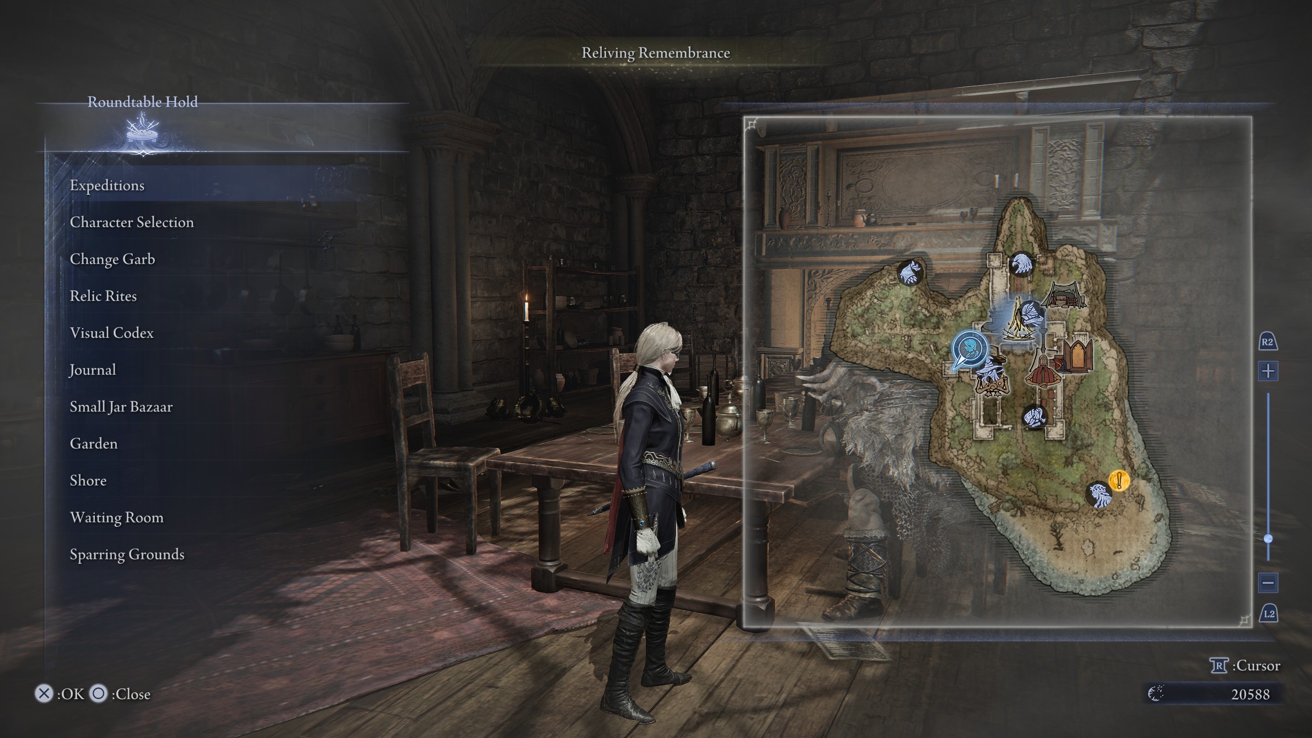 The Duchess standing near the Raider in Roundtable Hold’s dining room in Elden Ring Nightreign The Duchess standing near the Raider in Roundtable Hold’s dining room in Elden Ring Nightreign