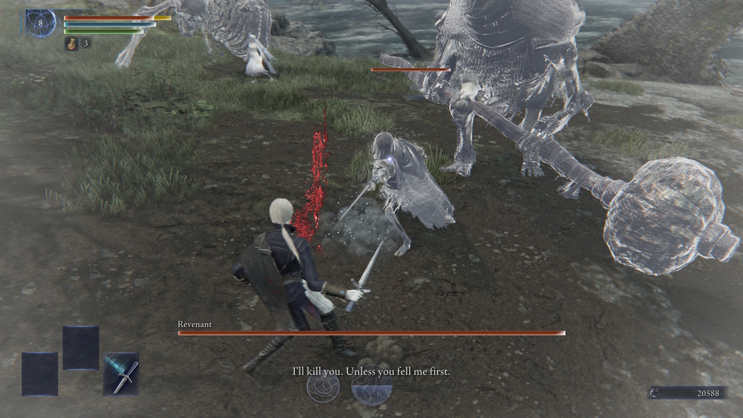 The Duchess attacking Helen in Elden Ring Nightreign The Duchess attacking Helen in Elden Ring Nightreign