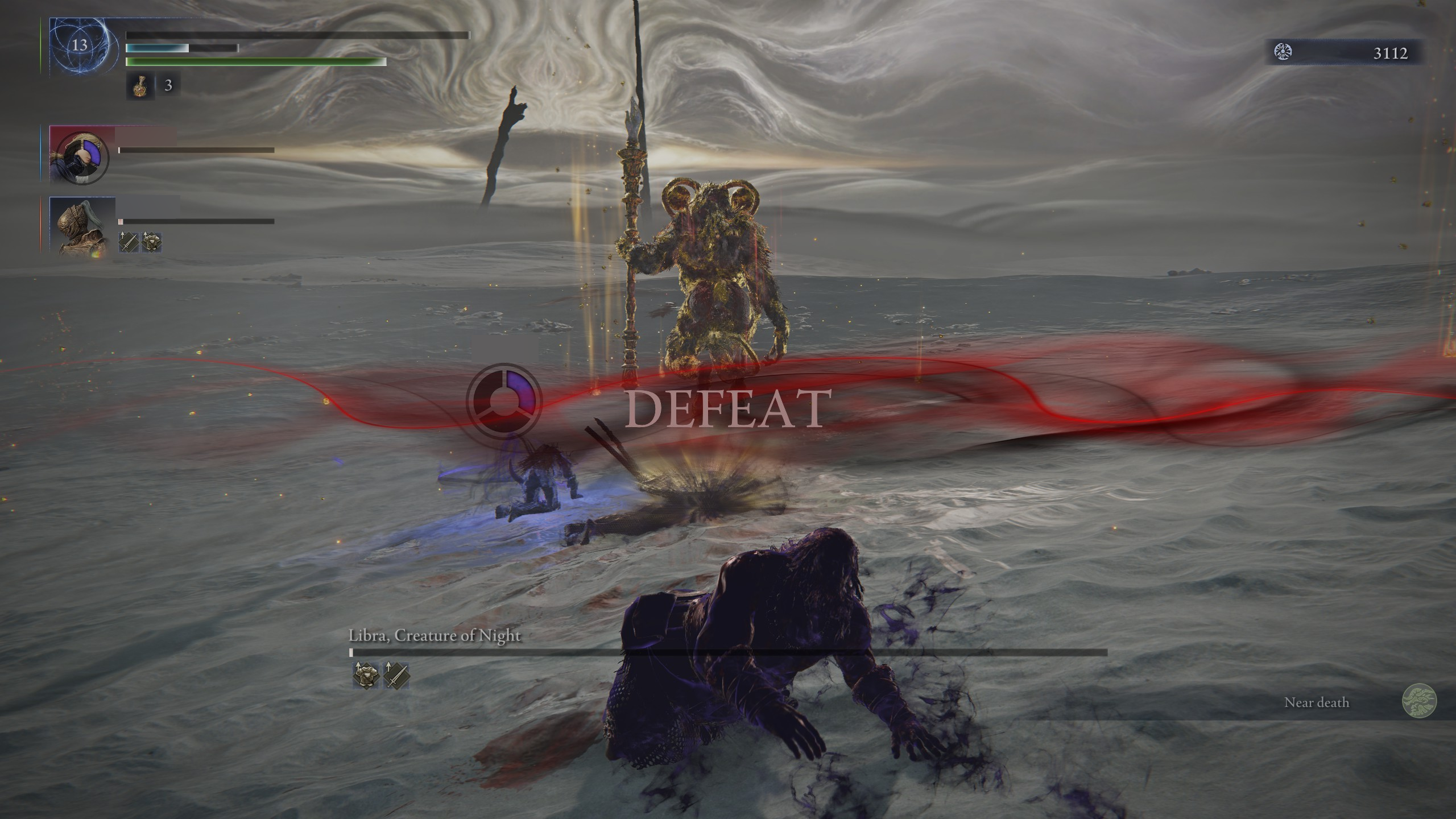 Defeat, snatched from the jaws of victory in Elden Ring: Nightreign.