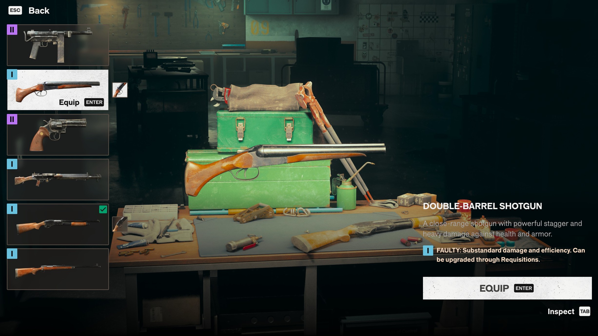 Firebreak best weapons - Double-Barrel Shotgun