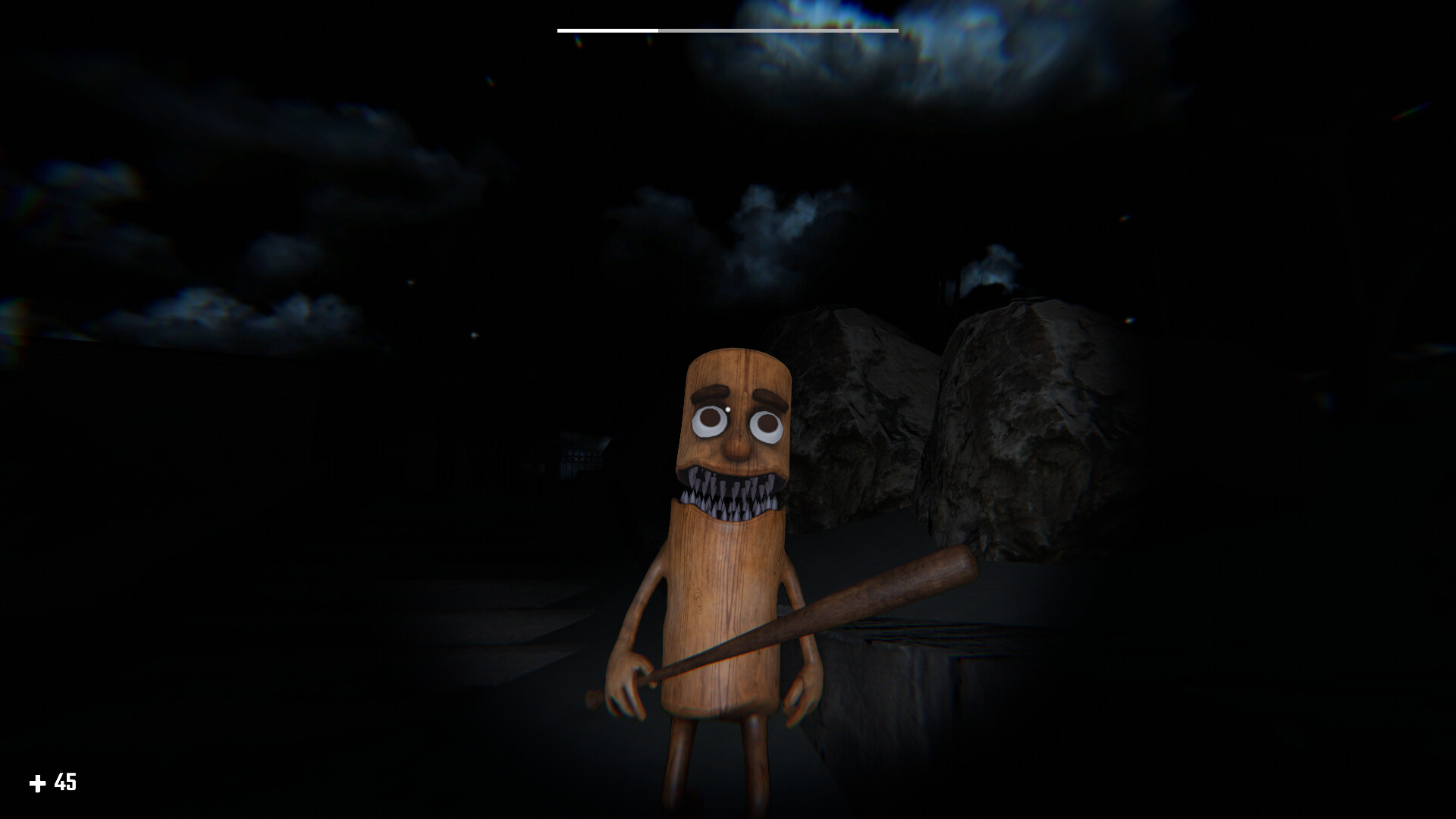 A screenshot from Sahur: Escape Together showing the main character, Sahur, wielding a baseball bat