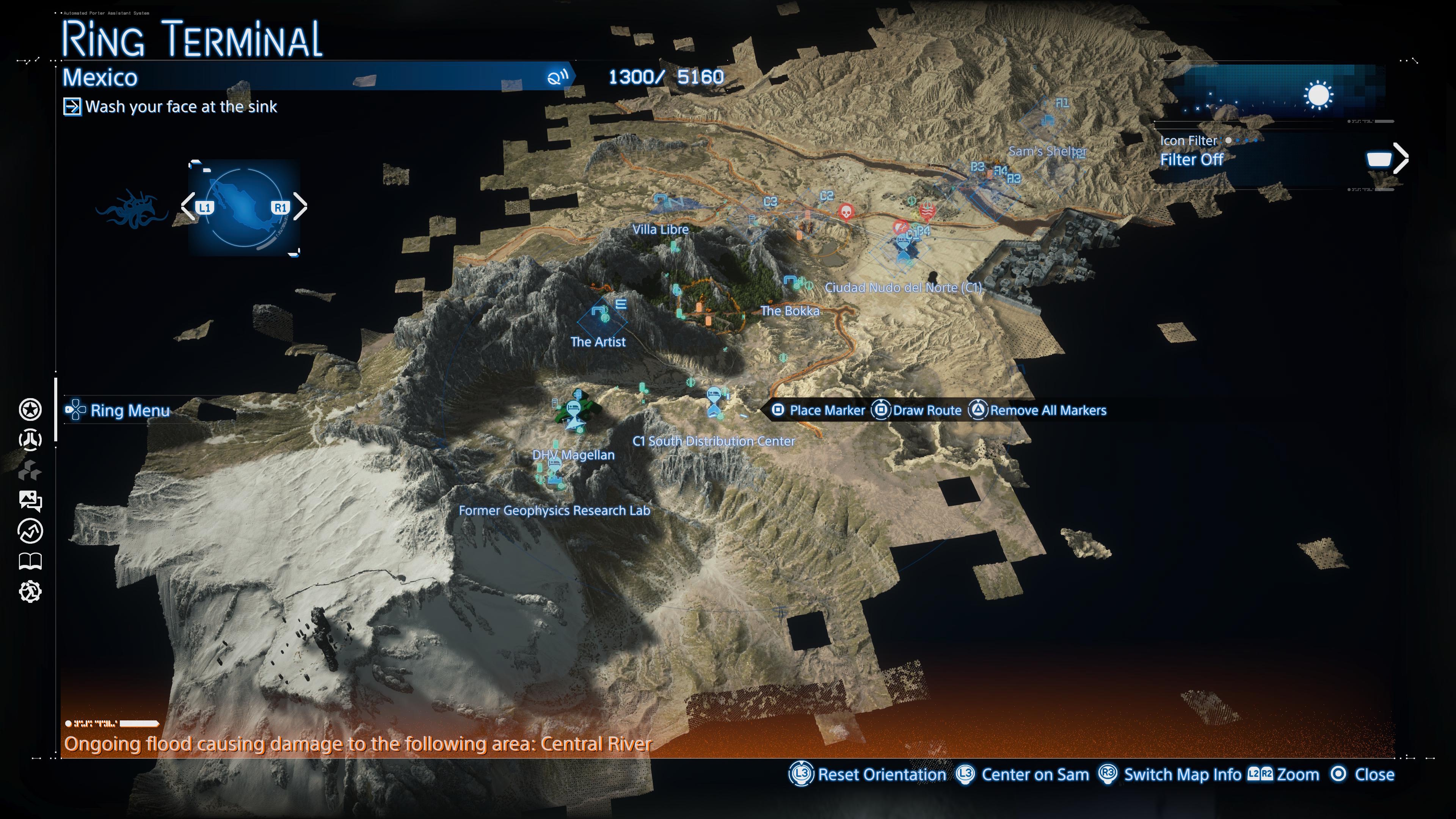 A map image showing the Magellan’s location in Death Stranding 2 A map image showing the Magellan’s location in Death Stranding 2