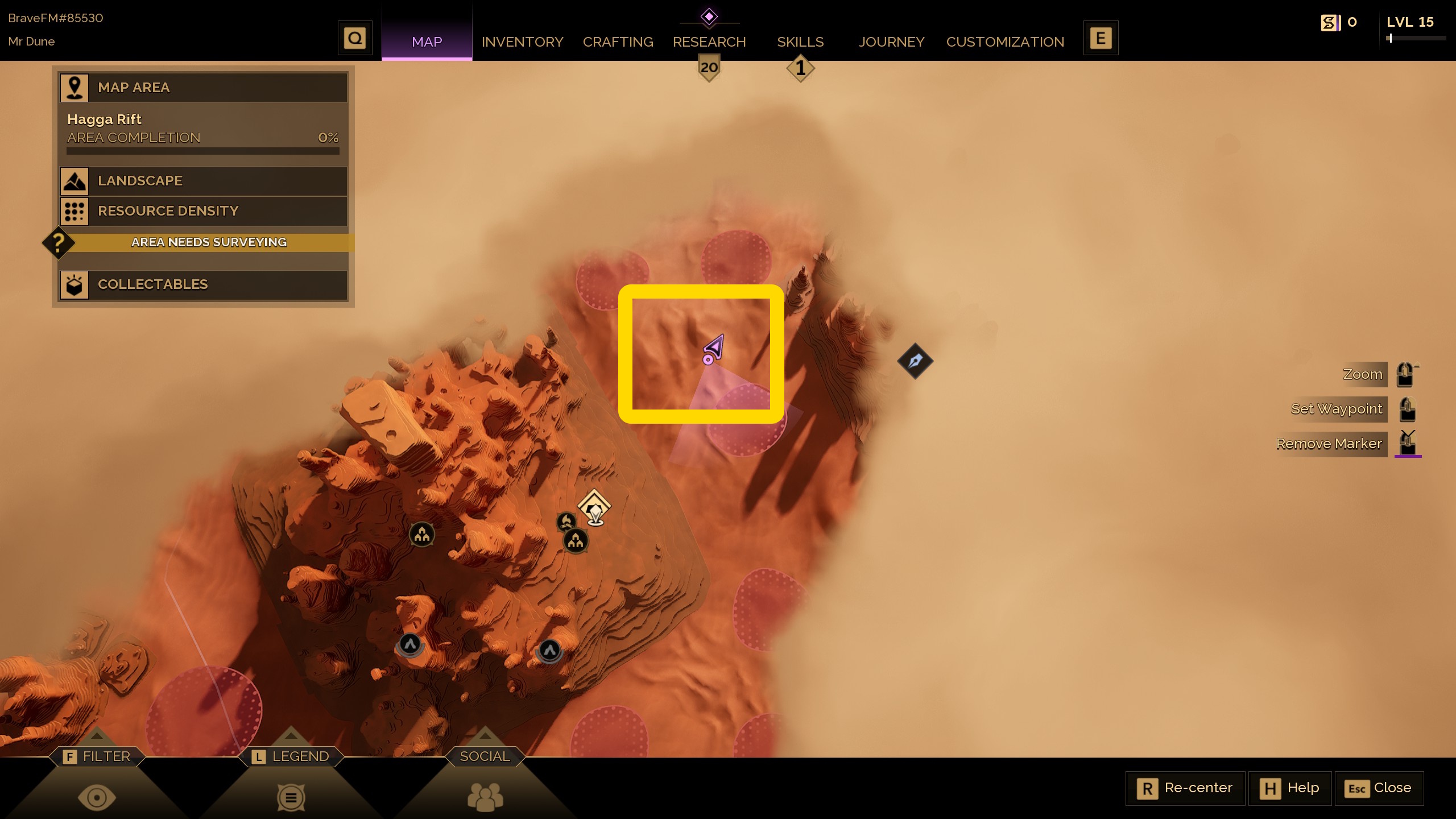 A map image showing where to find sandworms in Dune Awakening A map image showing where to find sandworms in Dune Awakening