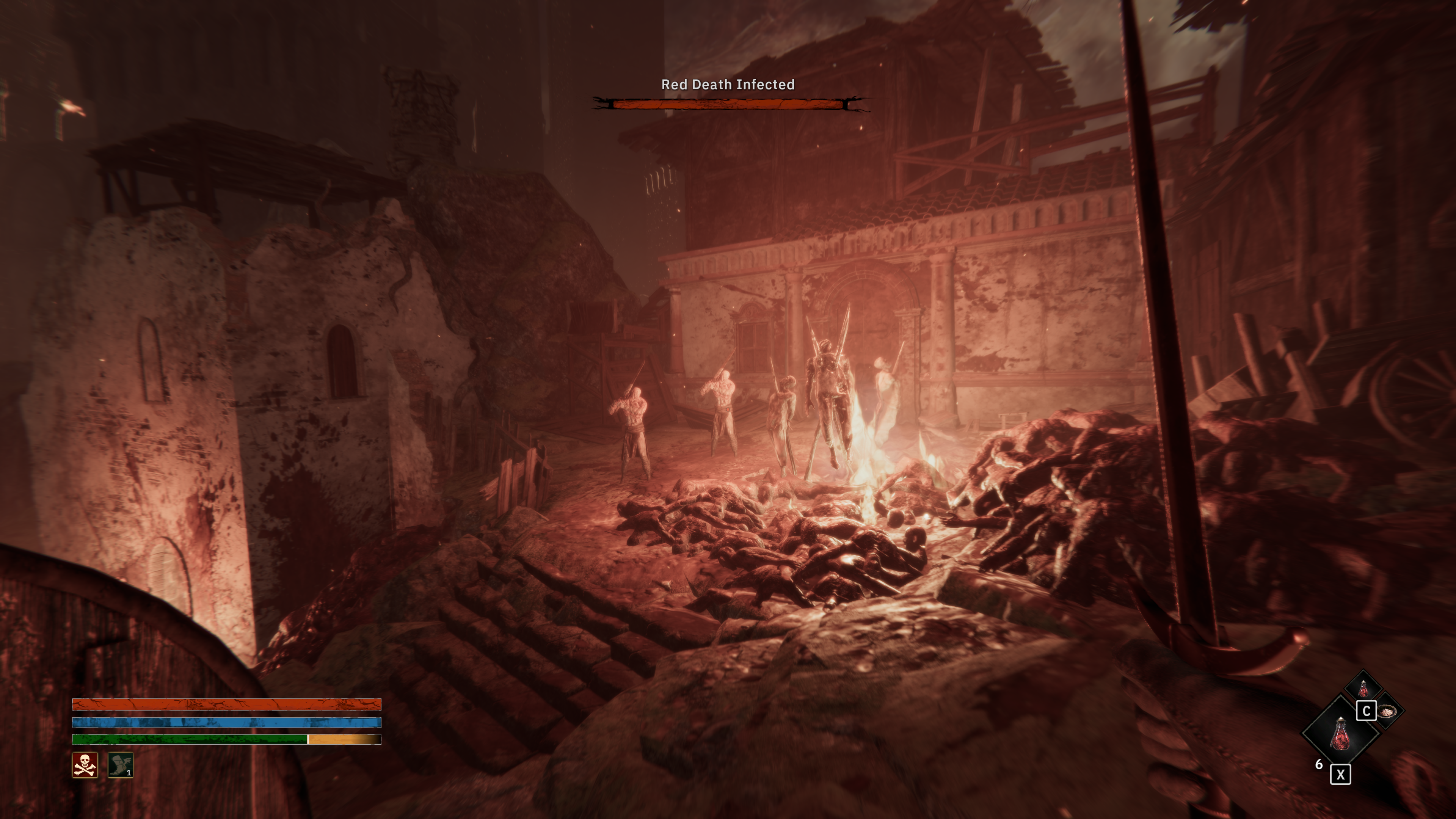 The Fall of Avalon: Tainted Grail screenshot showing female hero exploring Avalon.