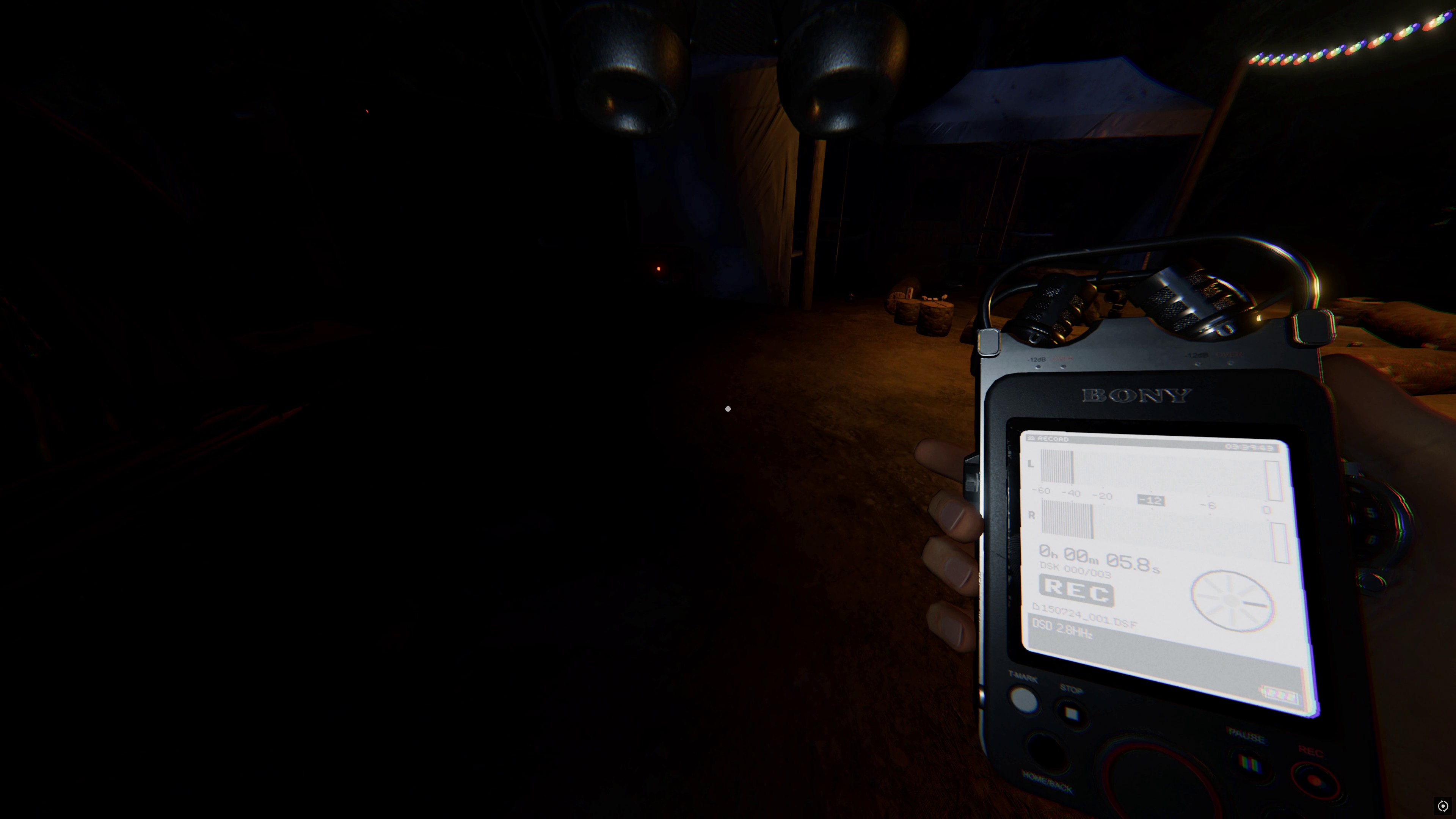 The Sound Recorder tool from the Phasmophobia Chronicle update, this is the Tier 3 version with a digital display and indicator on where sound comes from.