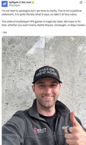 ‘I’m not here to apologize but I am here to clarify’: Splitgate 2 boss says his Make FPS Great Again hat is ‘not a political statement’