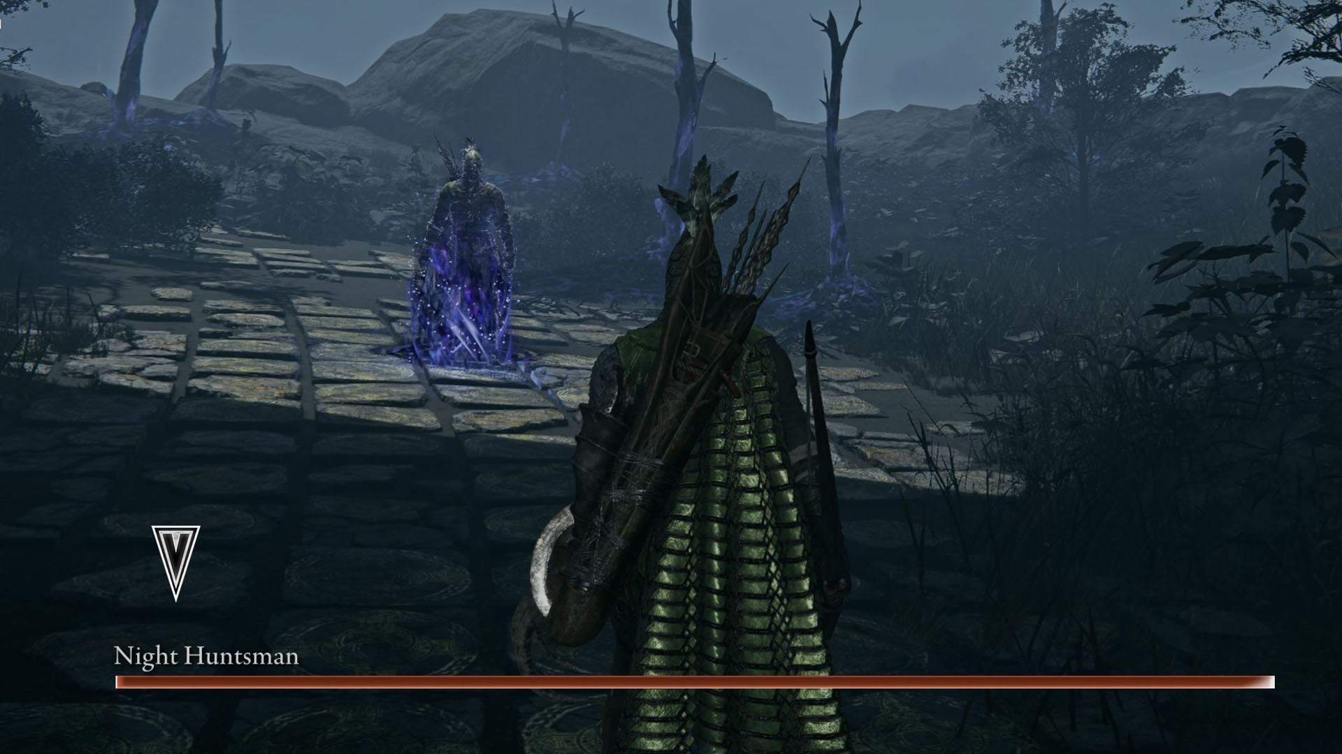 An Elden Ring Nightreign screenshot showing the Night Huntsman boss, the enemy you need to defeat to complete Ironeye’s Remembrance quest. An Elden Ring Nightreign screenshot showing the Night Huntsman boss, the enemy you need to defeat to complete Ironeye’s Remembrance quest.