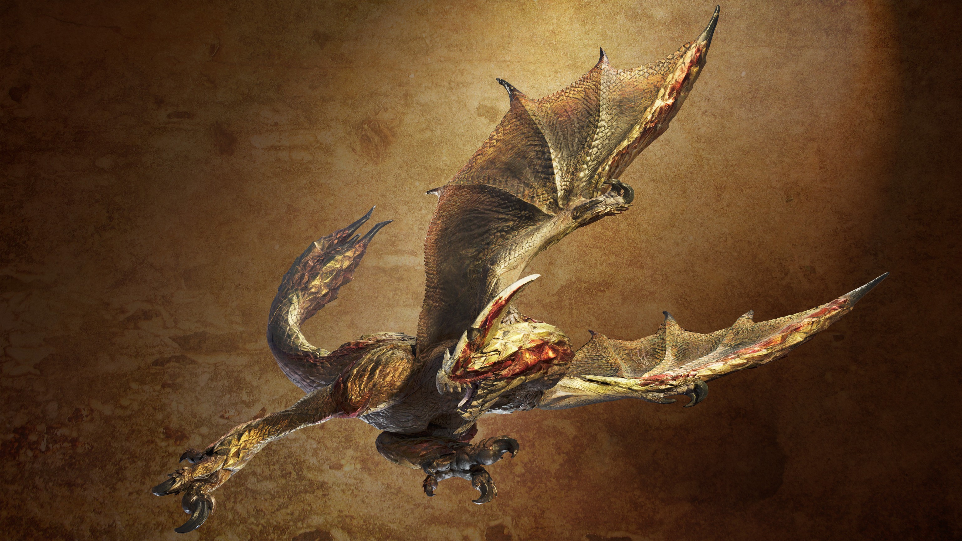 Seregios, a swooping, bladed wyvern monster.