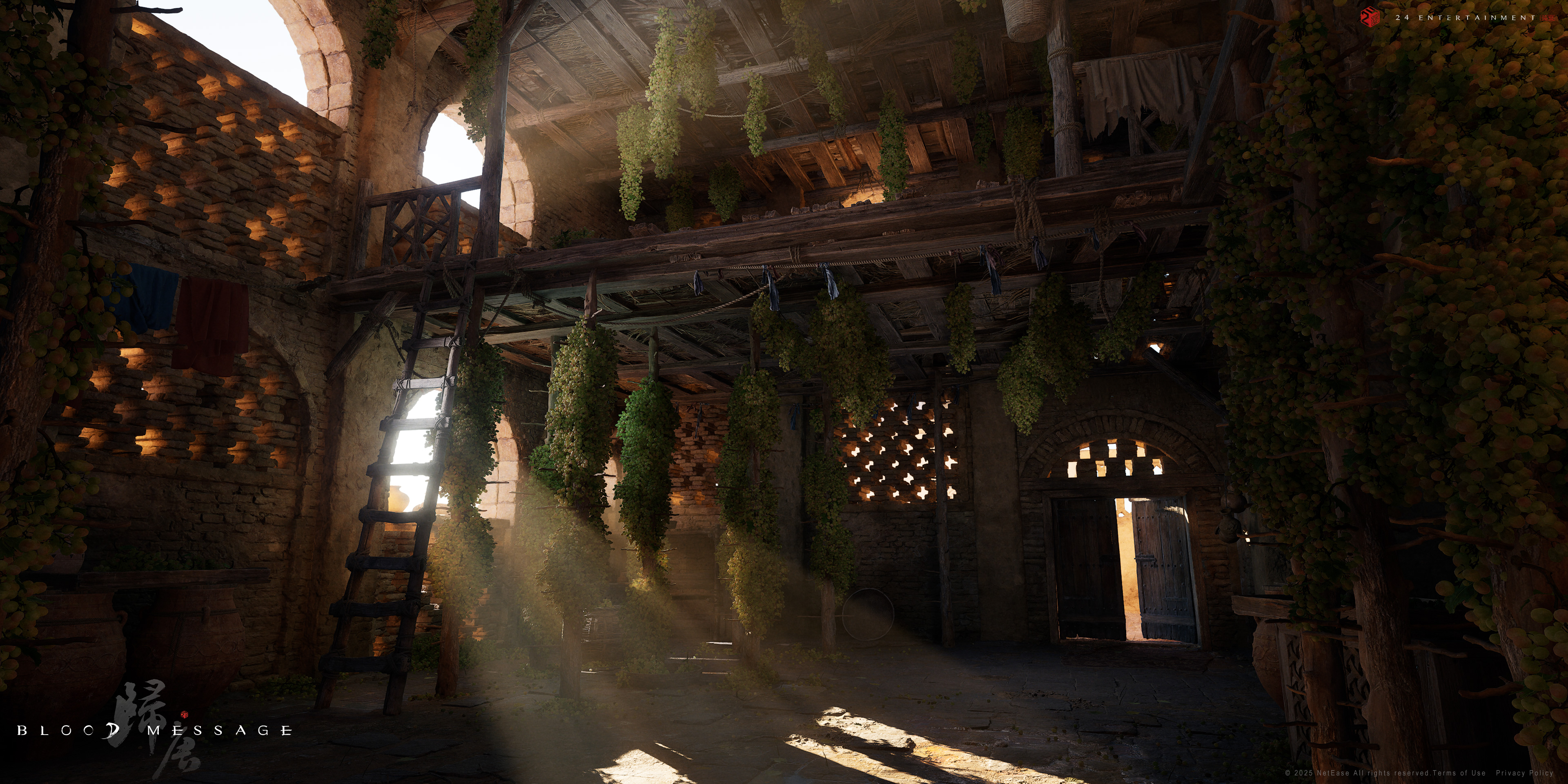 A pre-release screenshot from historical action epic videogame Blood Message of ancient western China.