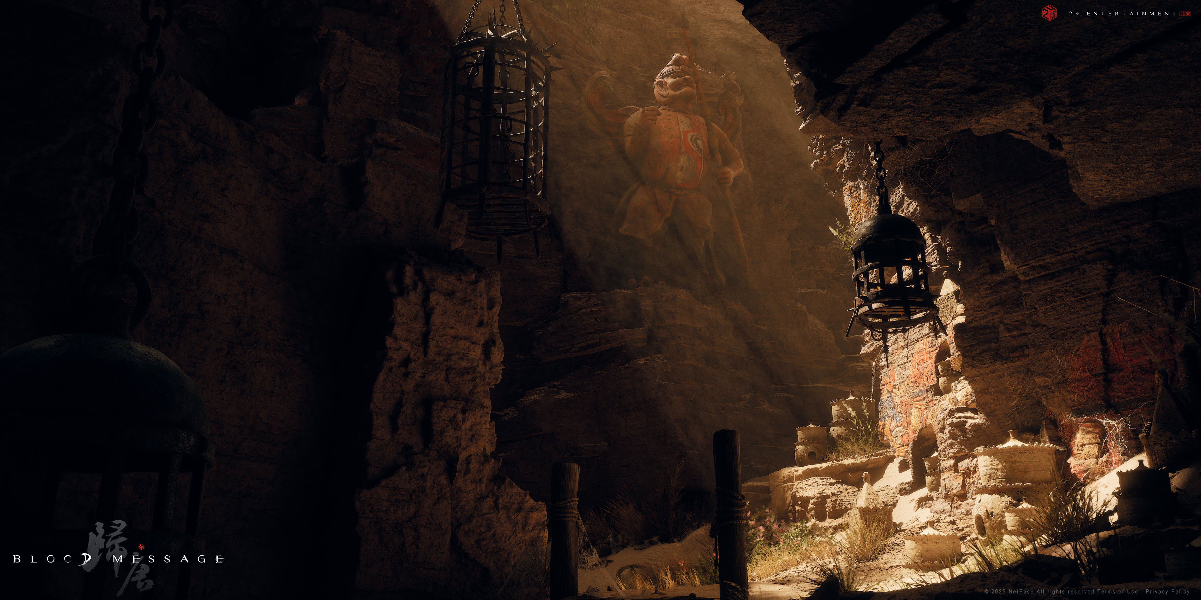 A pre-release screenshot from historical action epic videogame Blood Message of ancient western China.