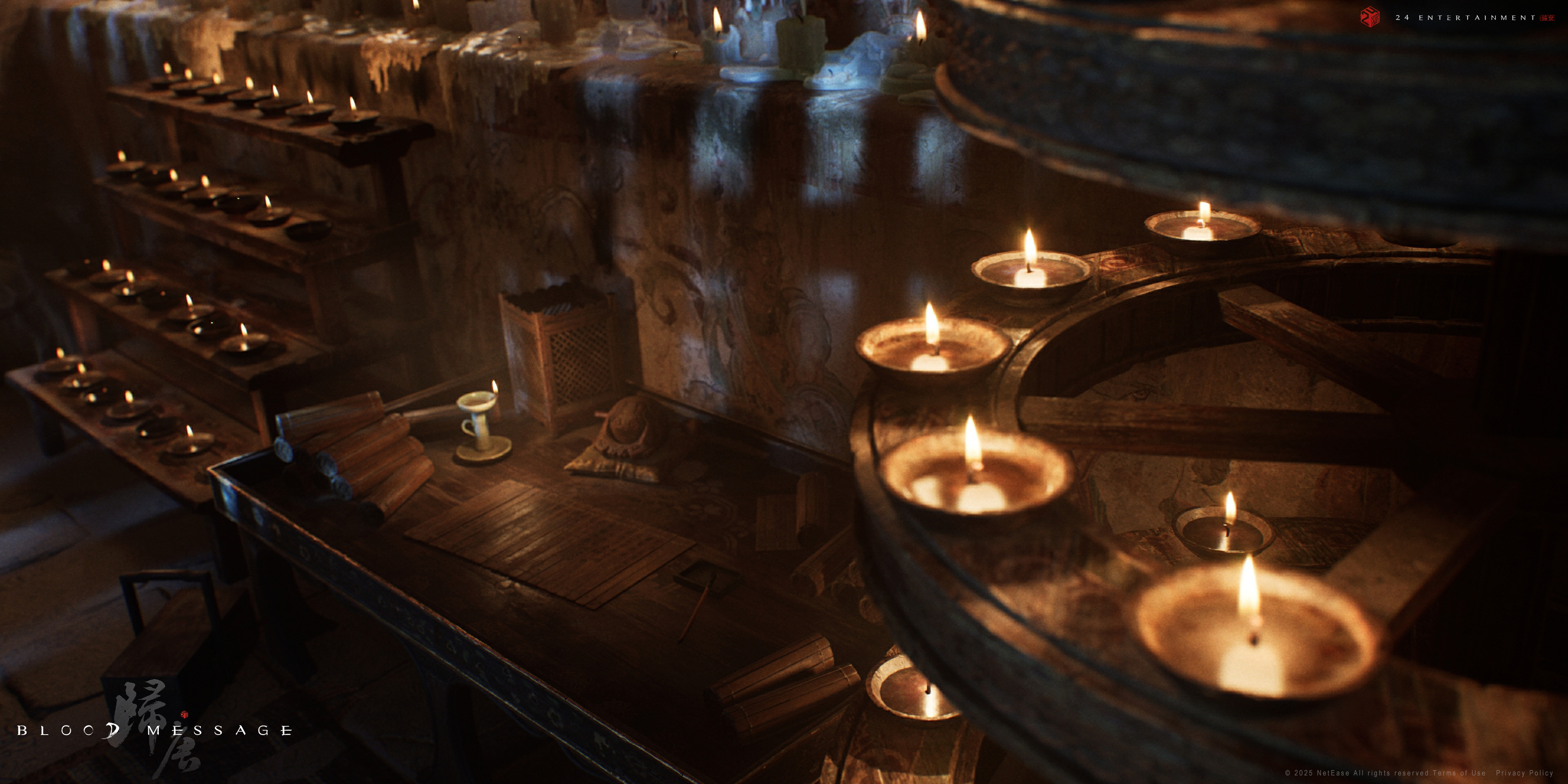 A pre-release screenshot from historical action epic videogame Blood Message of ancient western China.