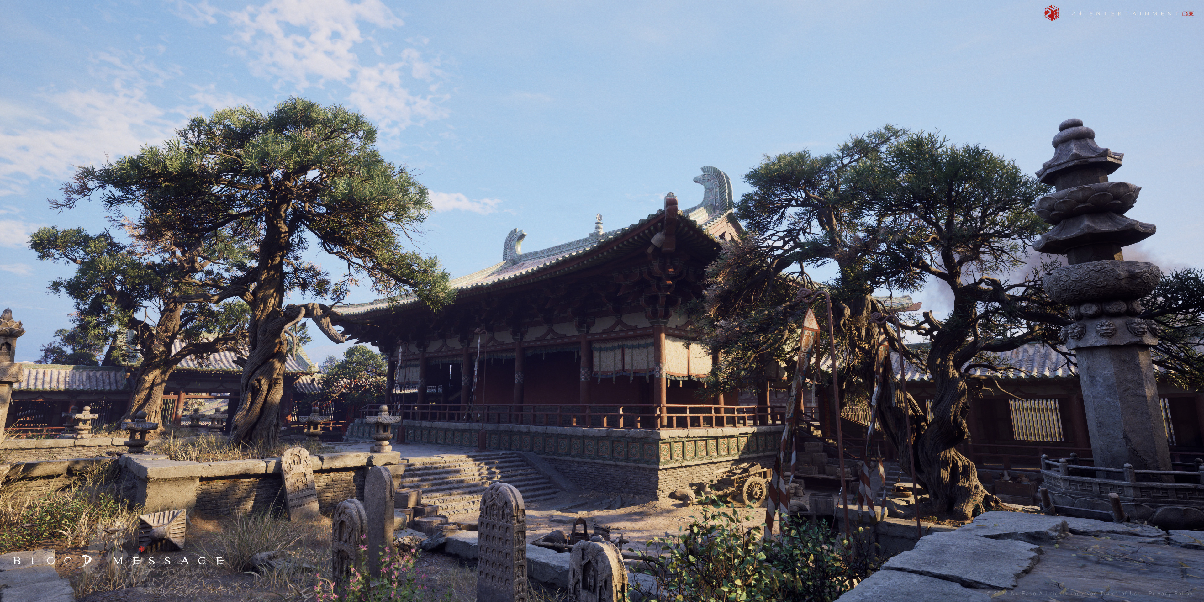 A pre-release screenshot from historical action epic videogame Blood Message of ancient western China.