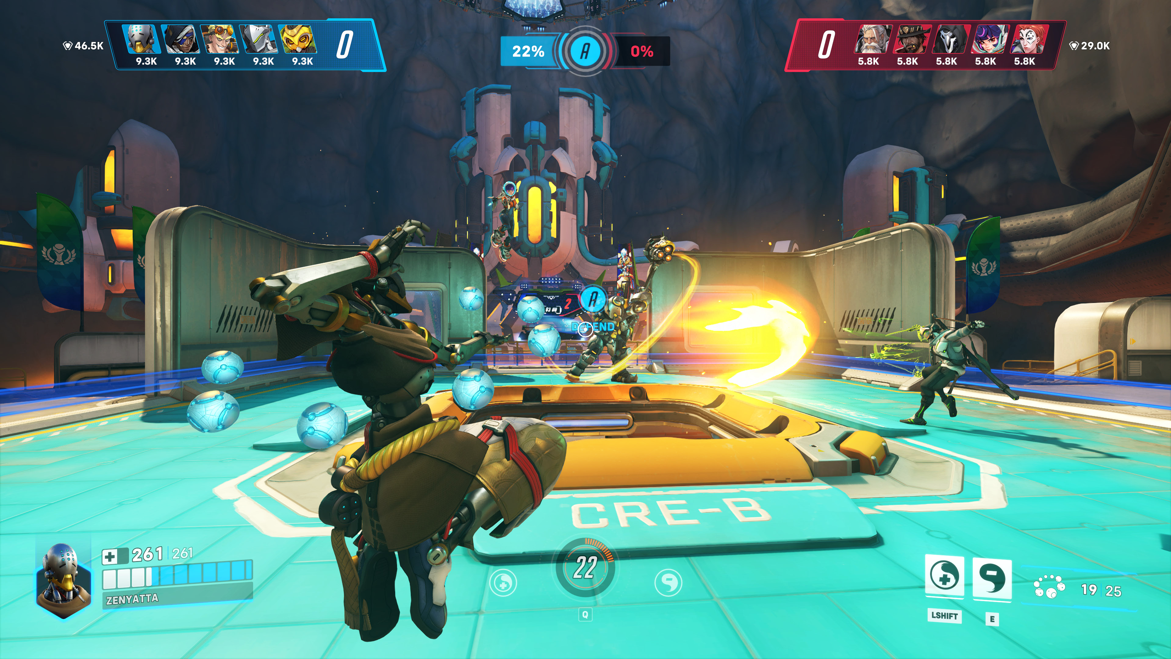 Zen fighting in a Stadium match