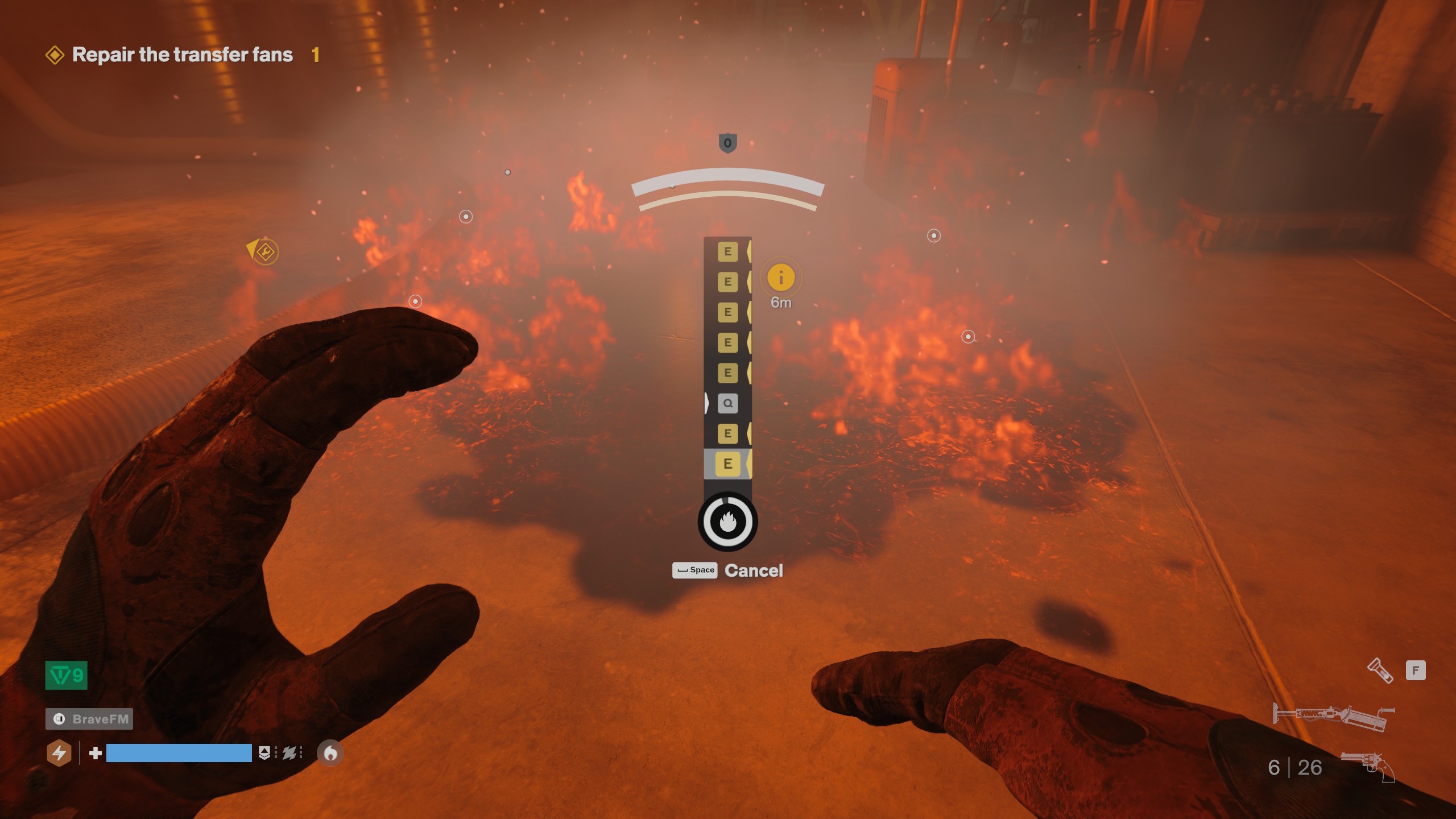 A House cleaner extinguishing a fire with his hands A House cleaner extinguishing a fire with his hands