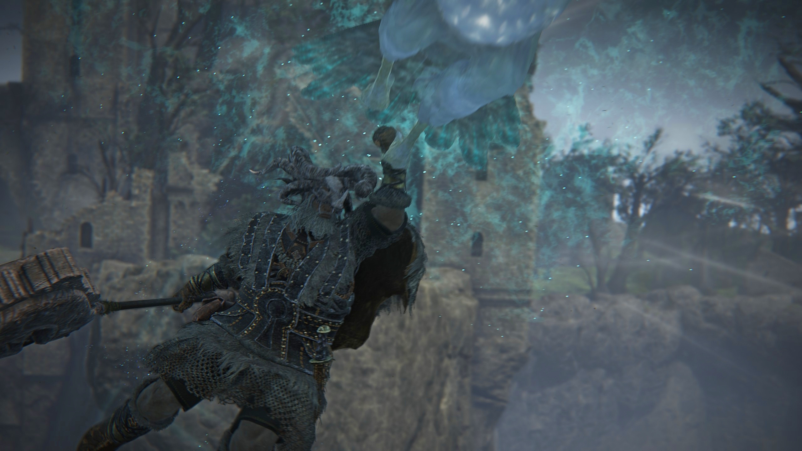 The Raider holding onto a spectral hawk’s feet in Elden Ring Nightreign The Raider holding onto a spectral hawk’s feet in Elden Ring Nightreign