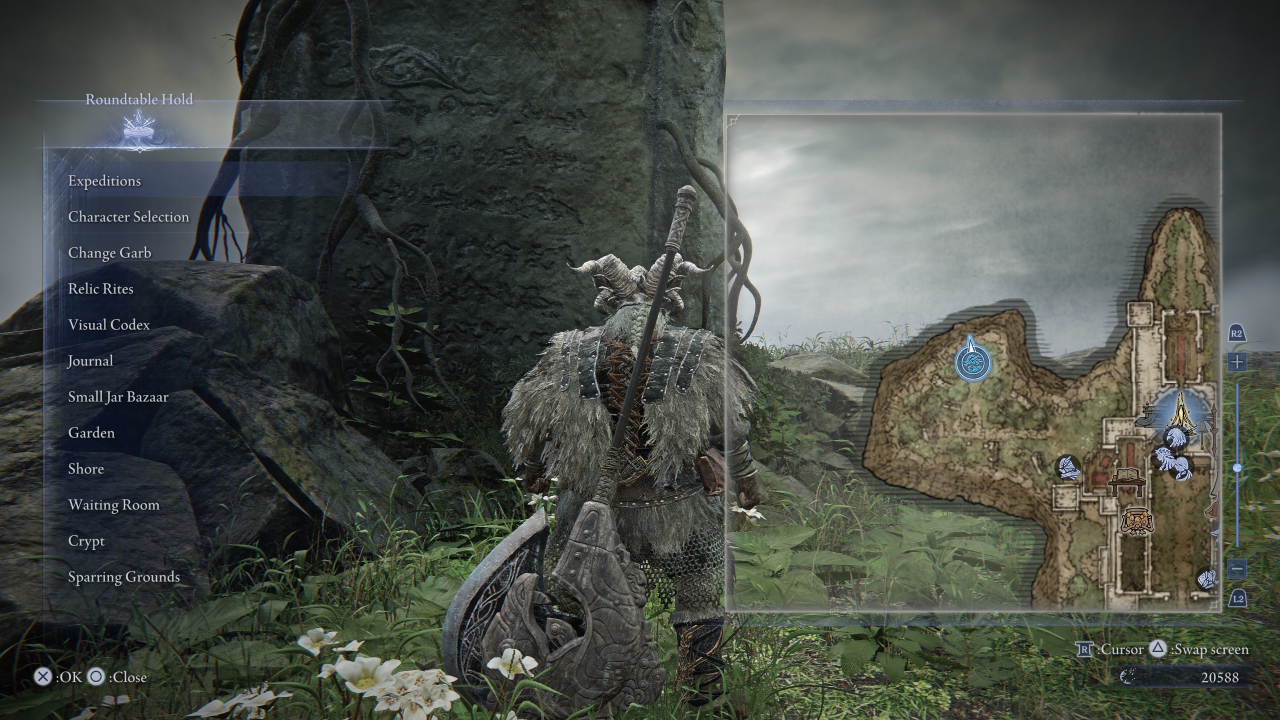 The Raider examining a large stone monument in Elden Ring Nightreign The Raider examining a large stone monument in Elden Ring Nightreign