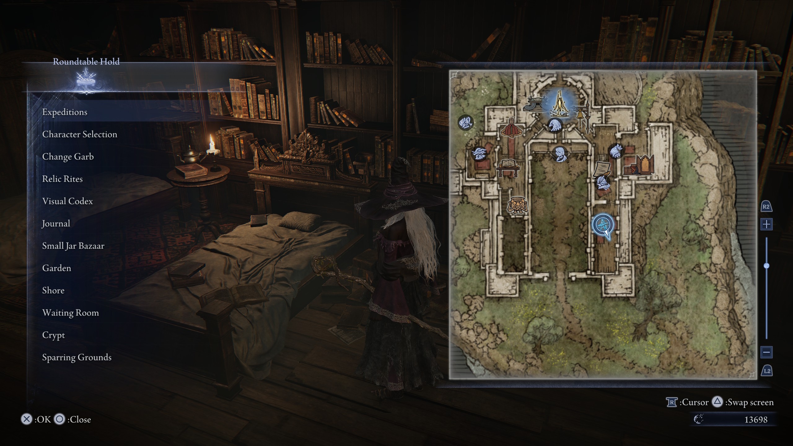 The Recluse in Elden Ring Nightreign, standing where the Vestige of Night was