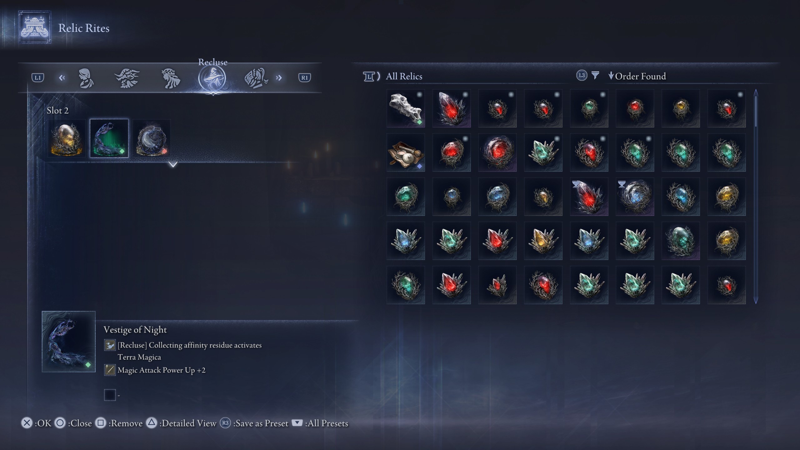 The Vestige of Night relic in Elden Ring Nightreign