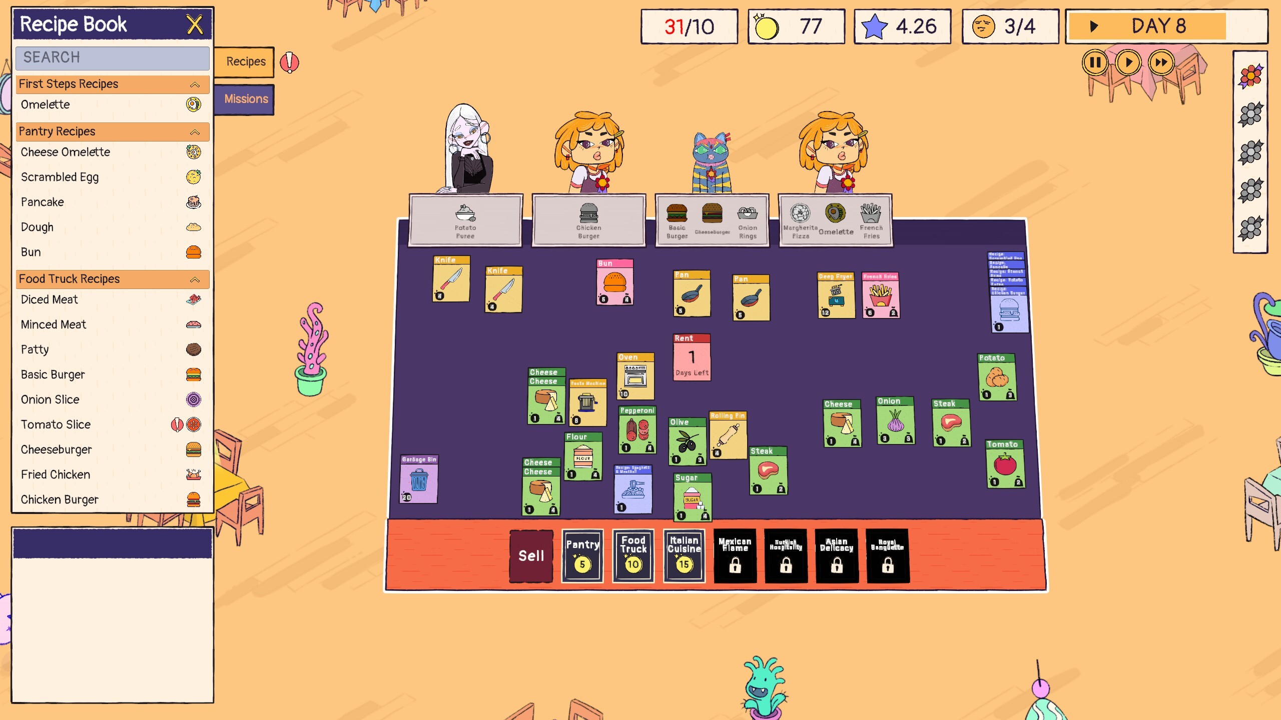 Sizzle and Stack screenshots