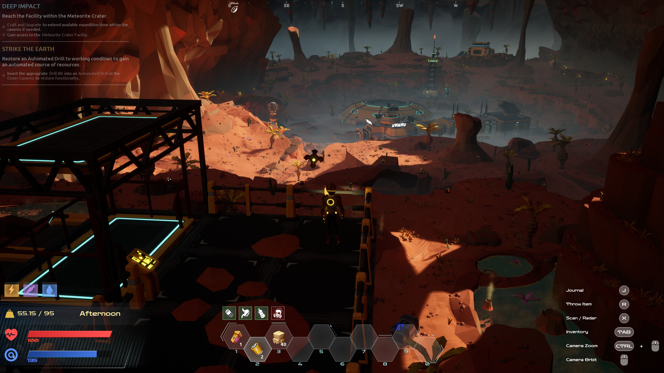 Roaming a red planet in Aethus.