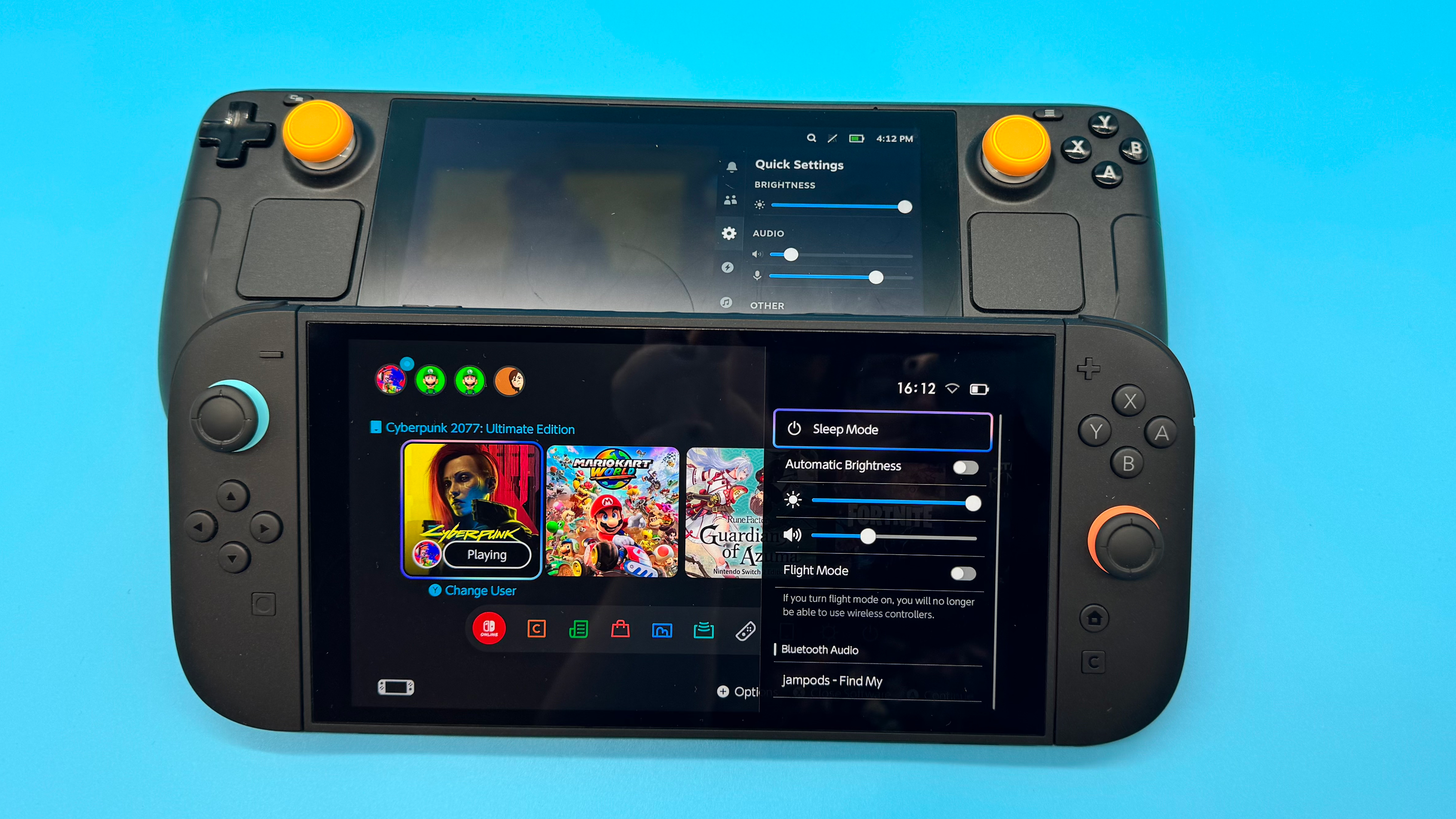 The Nintendo Switch 2 and Steam Deck next to each other
