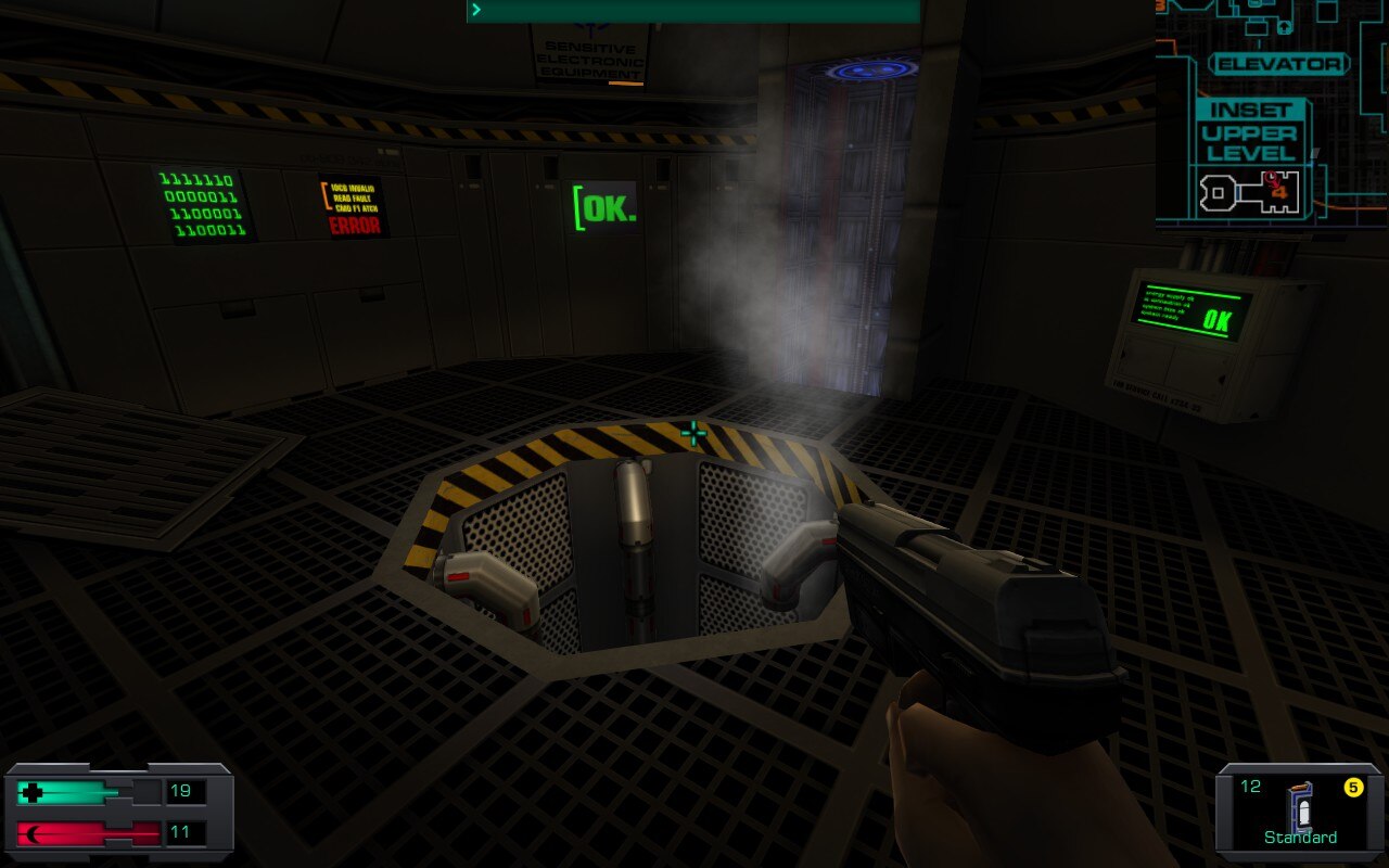 Industrial pit in floor in System Shock 2