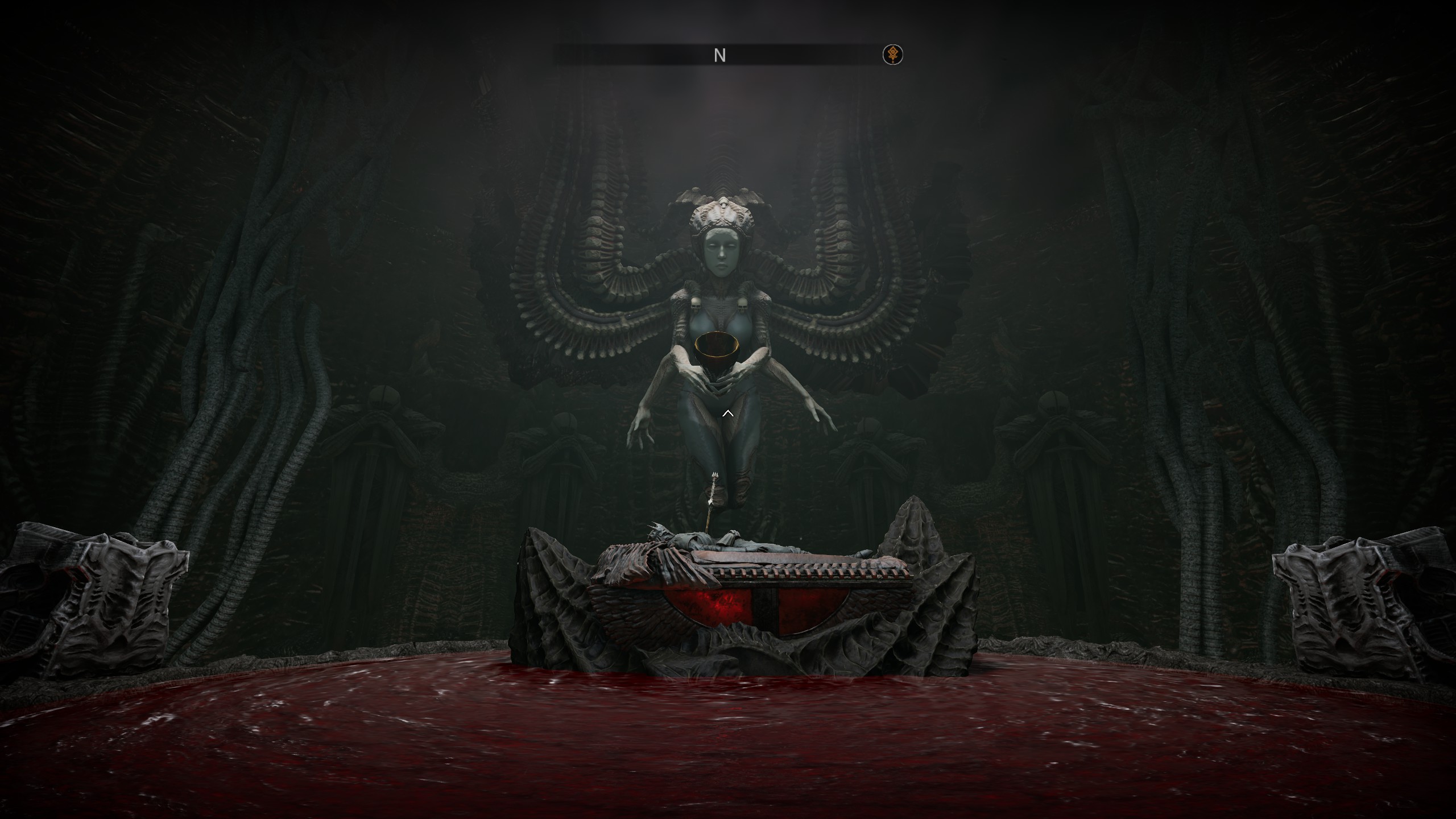 An altar in a lake of blood
