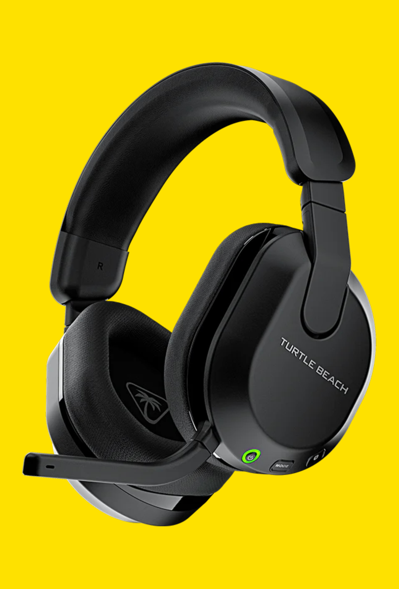 The Turtle Beach Stealth 600 Gen 3 gaming headset on a yellow background