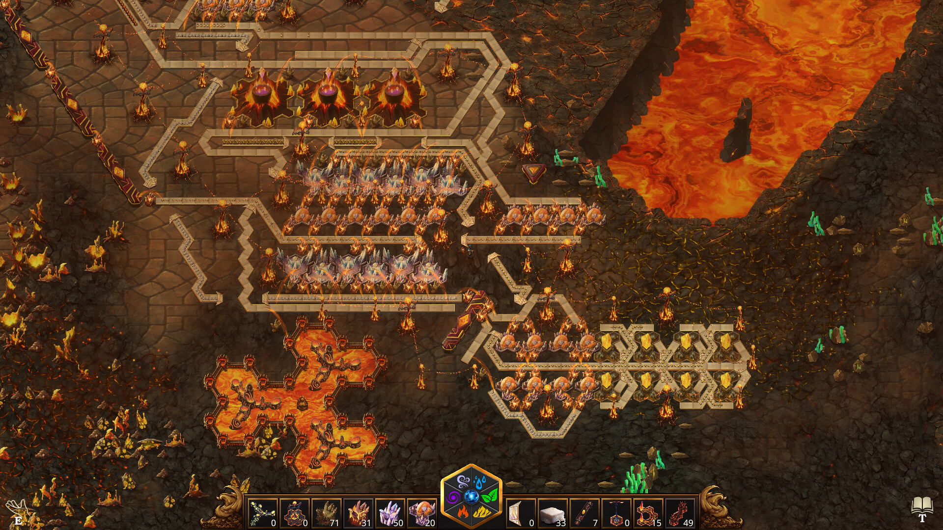 Pre-release screenshot of fantasy factory building game MoteMancer