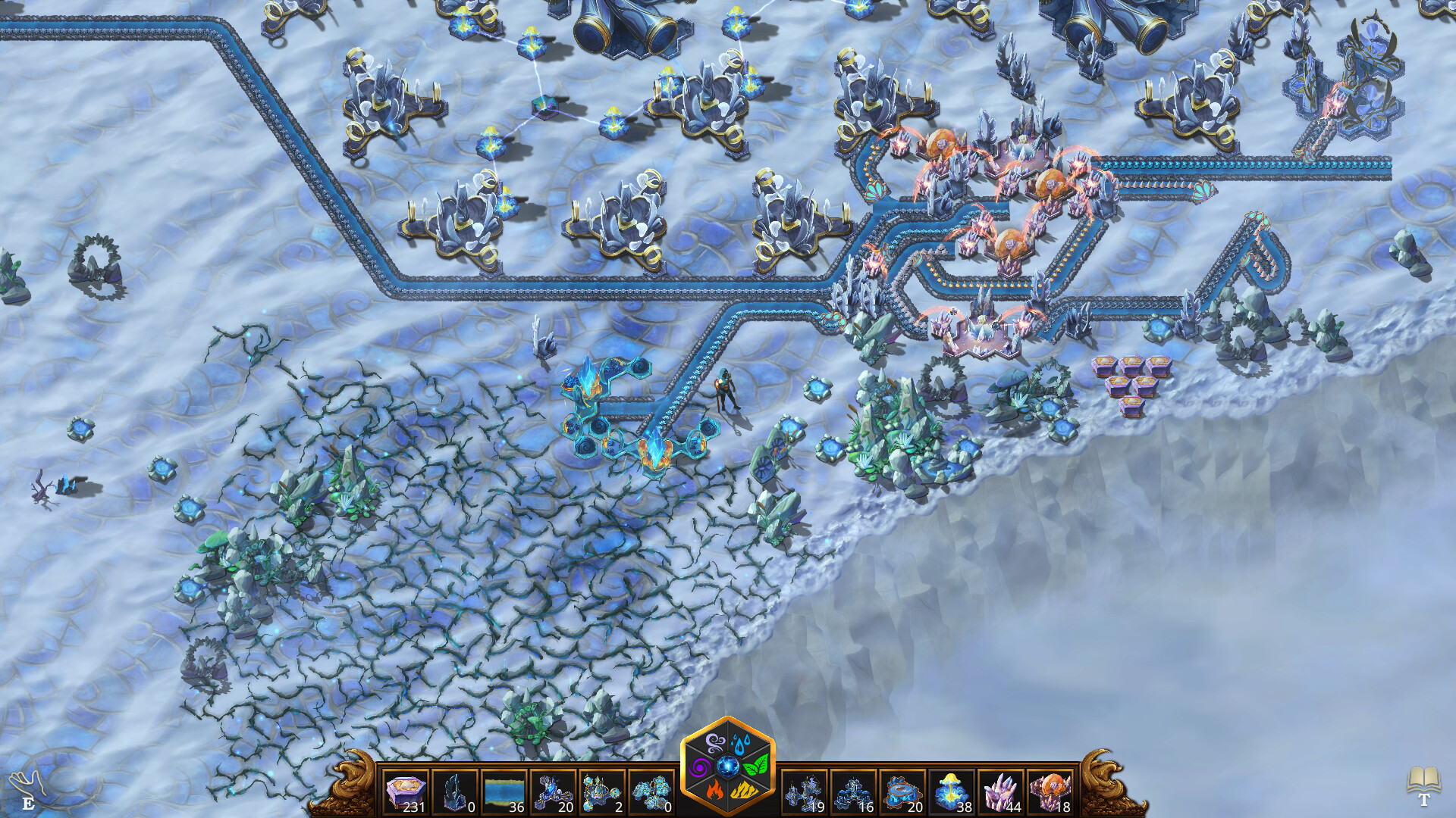 Pre-release screenshot of fantasy factory building game MoteMancer