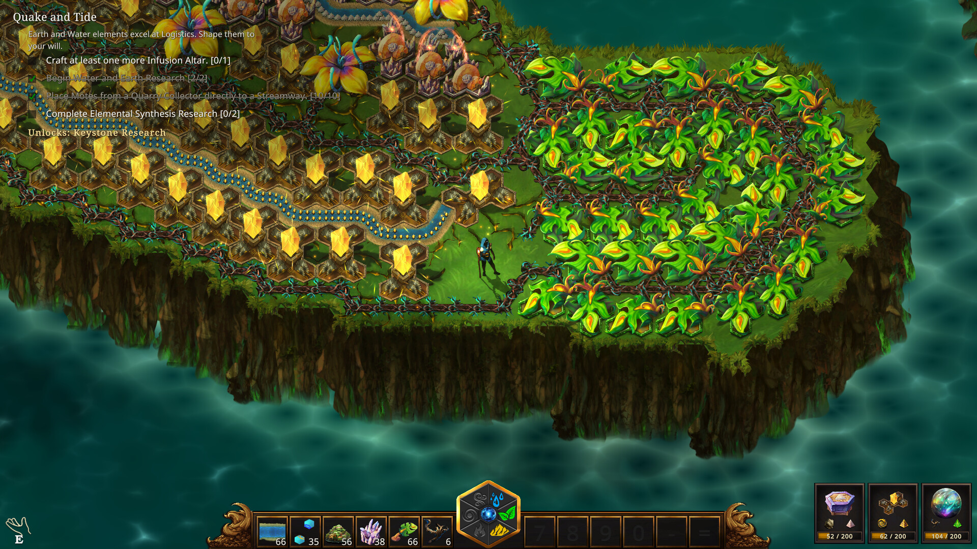 Pre-release screenshot of fantasy factory building game MoteMancer