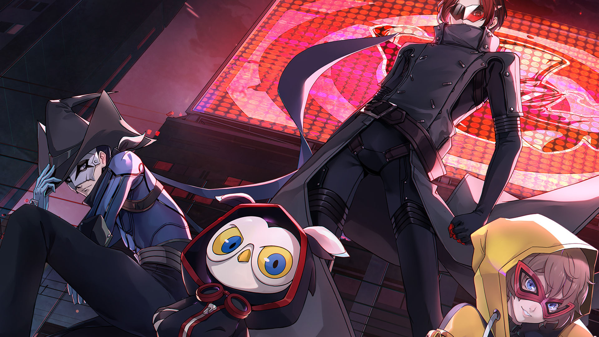 An official Persona 5: The Phantom X image showing the group of Phantom Thieves. An official Persona 5: The Phantom X image showing the group of Phantom Thieves.