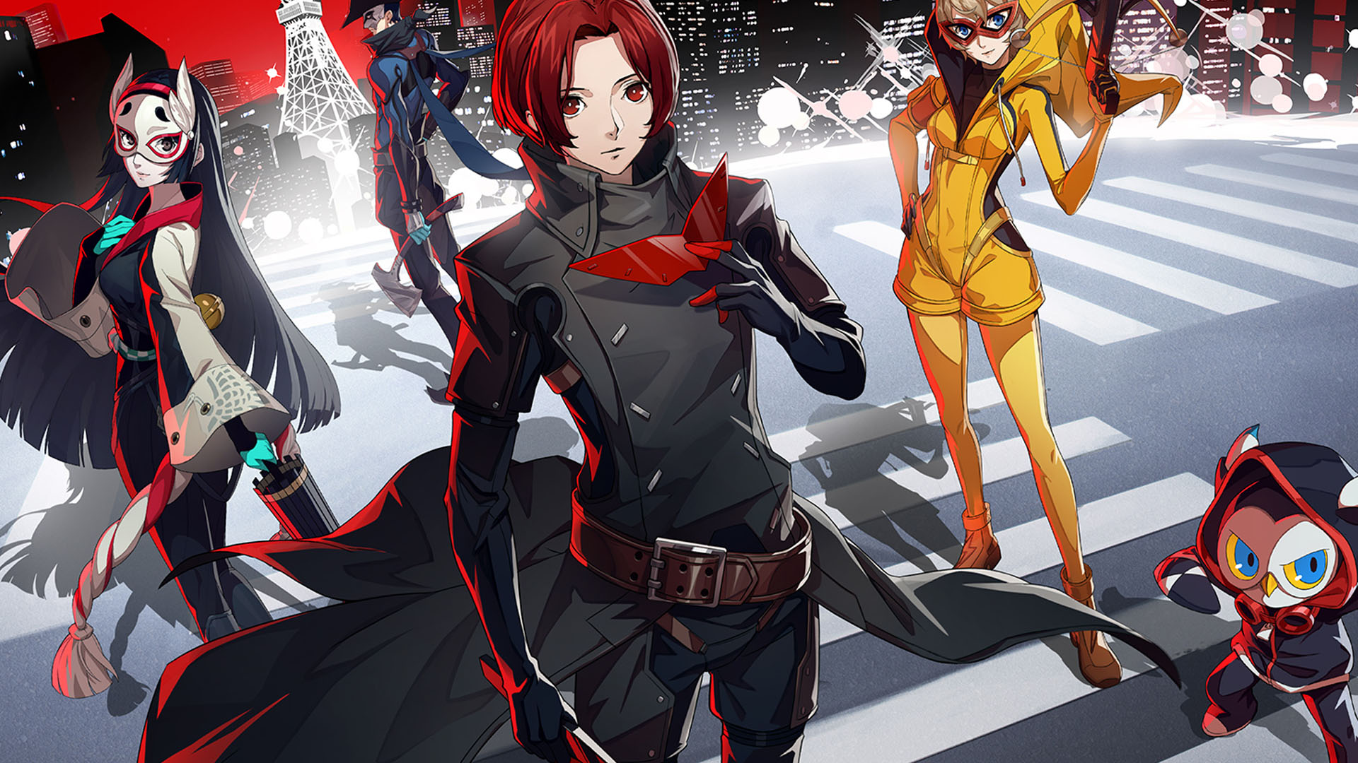 An official Persona 5: The Phantom X image showing the group of Phantom Thieves and their leader, Wonder in the center An official Persona 5: The Phantom X image showing the group of Phantom Thieves and their leader, Wonder in the center