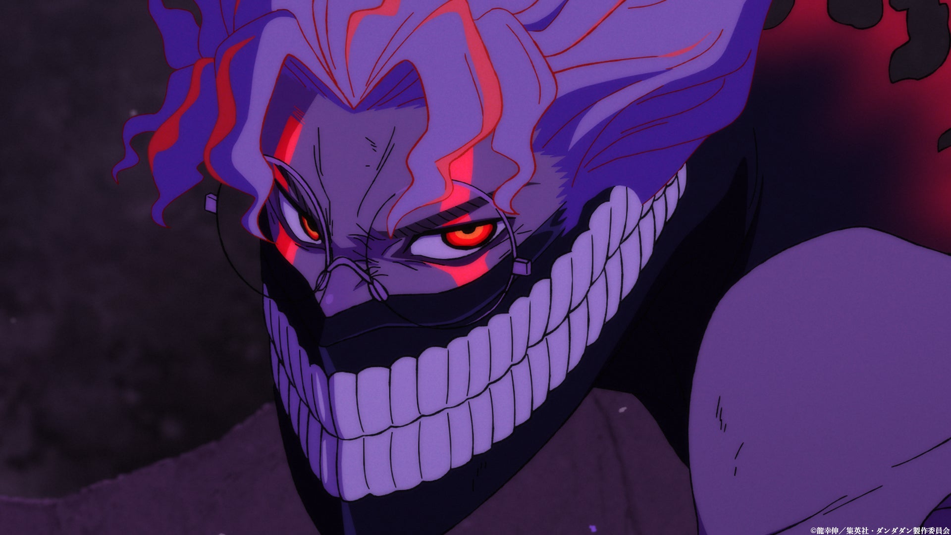 A demon guy smiling with big teeth in Dan Da Dan season 2 A demon guy smiling with big teeth in Dan Da Dan season 2
