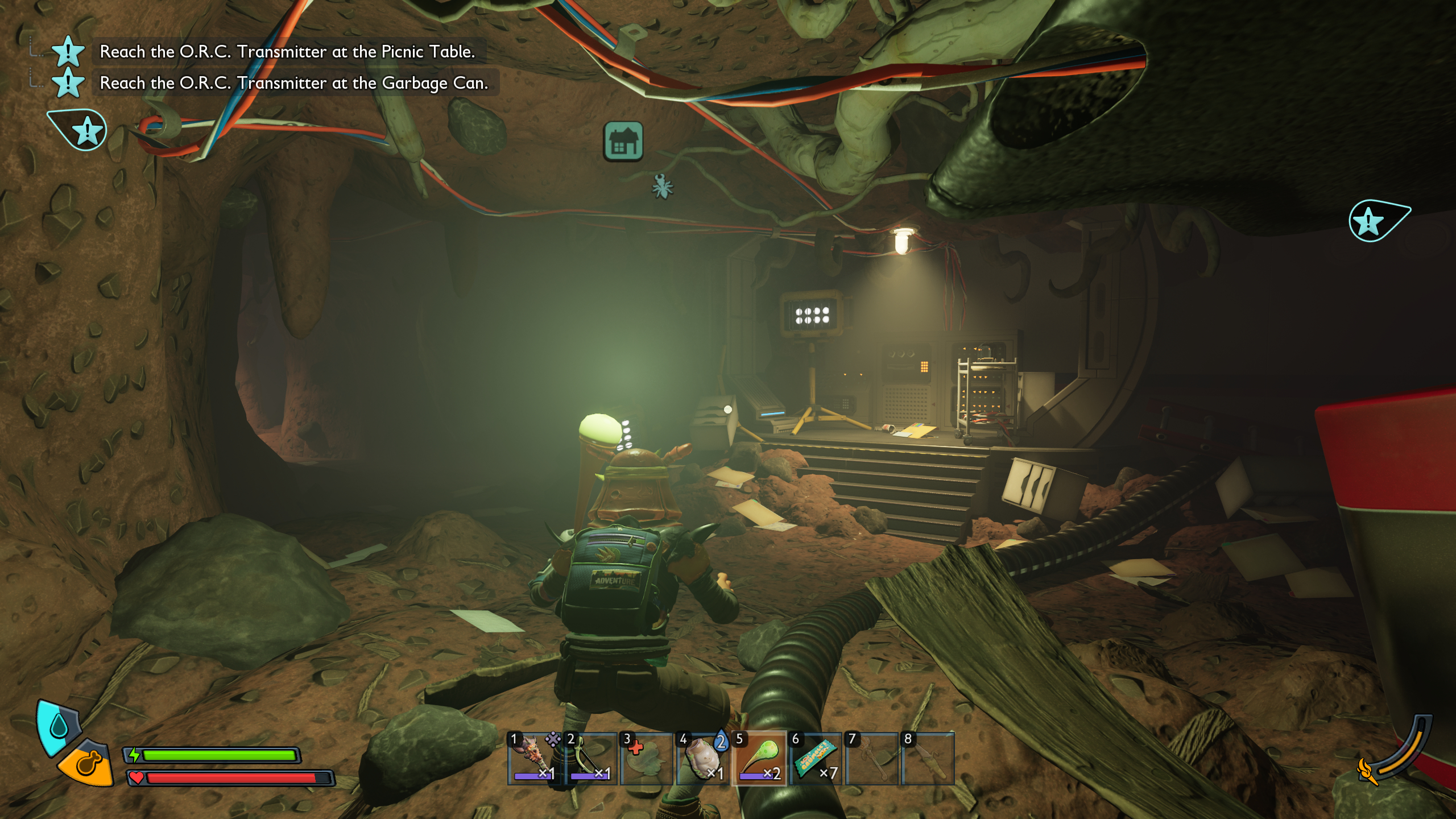 Grounded 2 red soldier ant egg location Egg Hunt: A character crouched near an Ominent checkpoint inside a dirt tunnel.