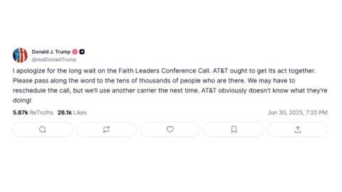 AT&T says ‘um actually’ to President Trump after he blames the internet provider for conference call woes