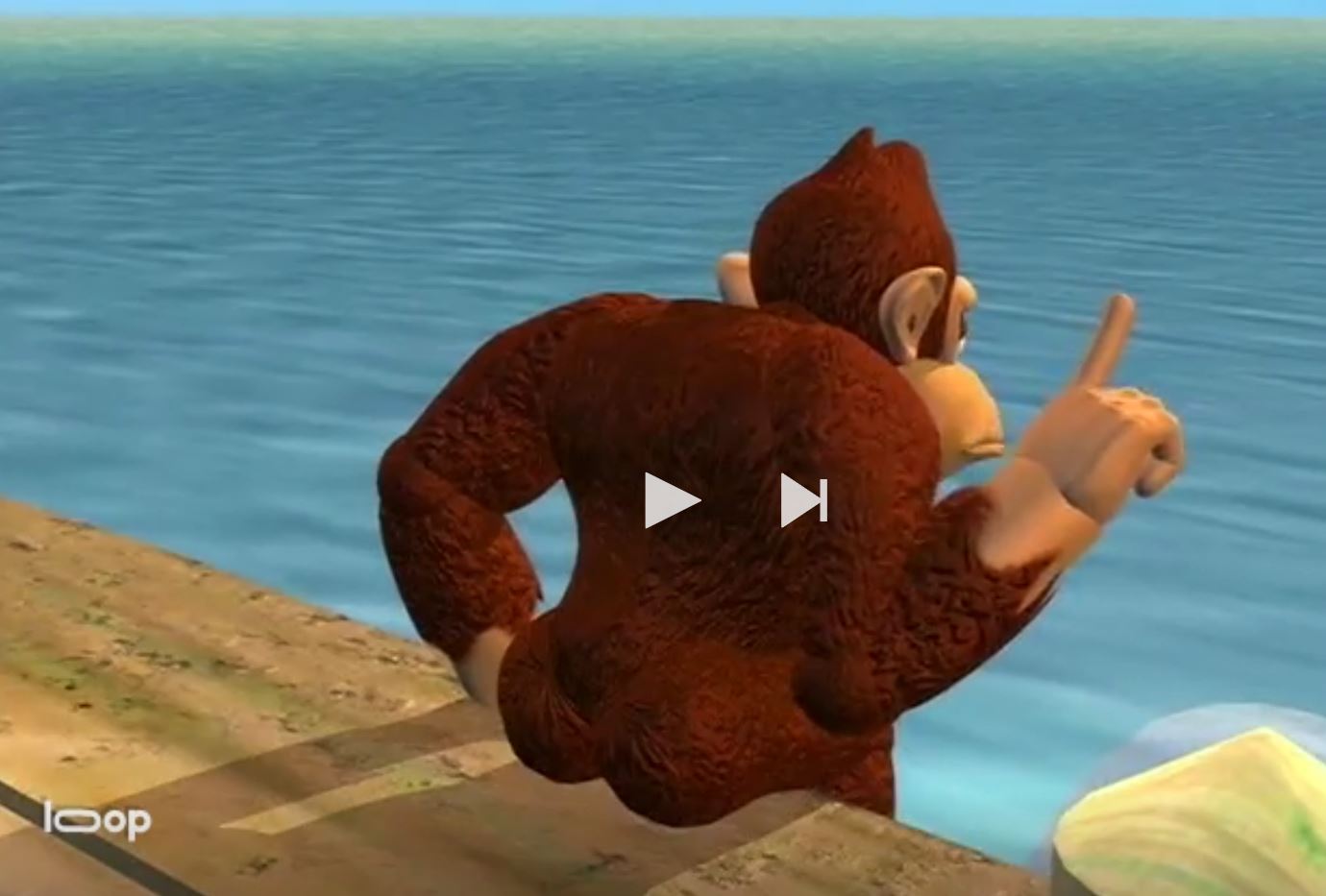 Donkey Kong in his animated show back in the 90s, as his butt faces the camera. Donkey Kong in his animated show back in the 90s, as his butt faces the camera.
