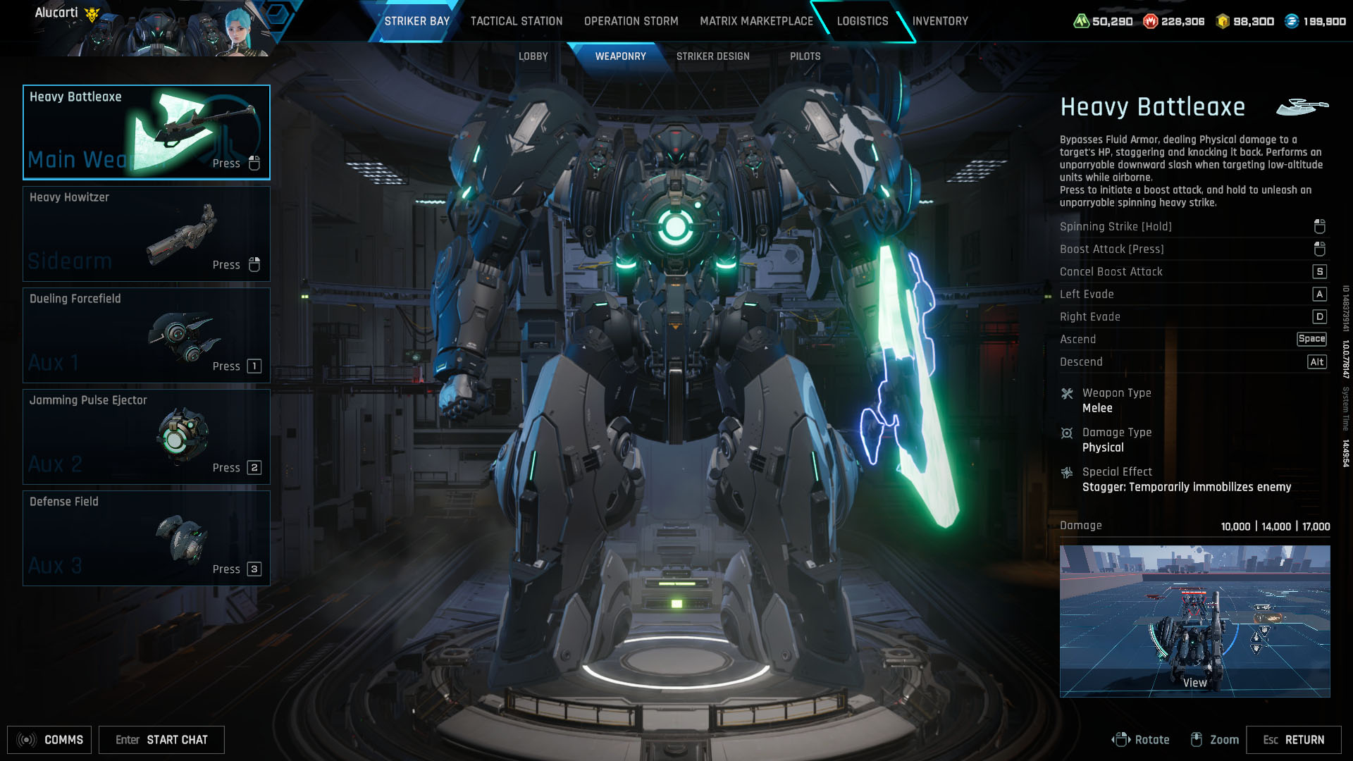 A Mecha Break screenshot showing the Welkin Striker A Mecha Break screenshot showing the Welkin Striker