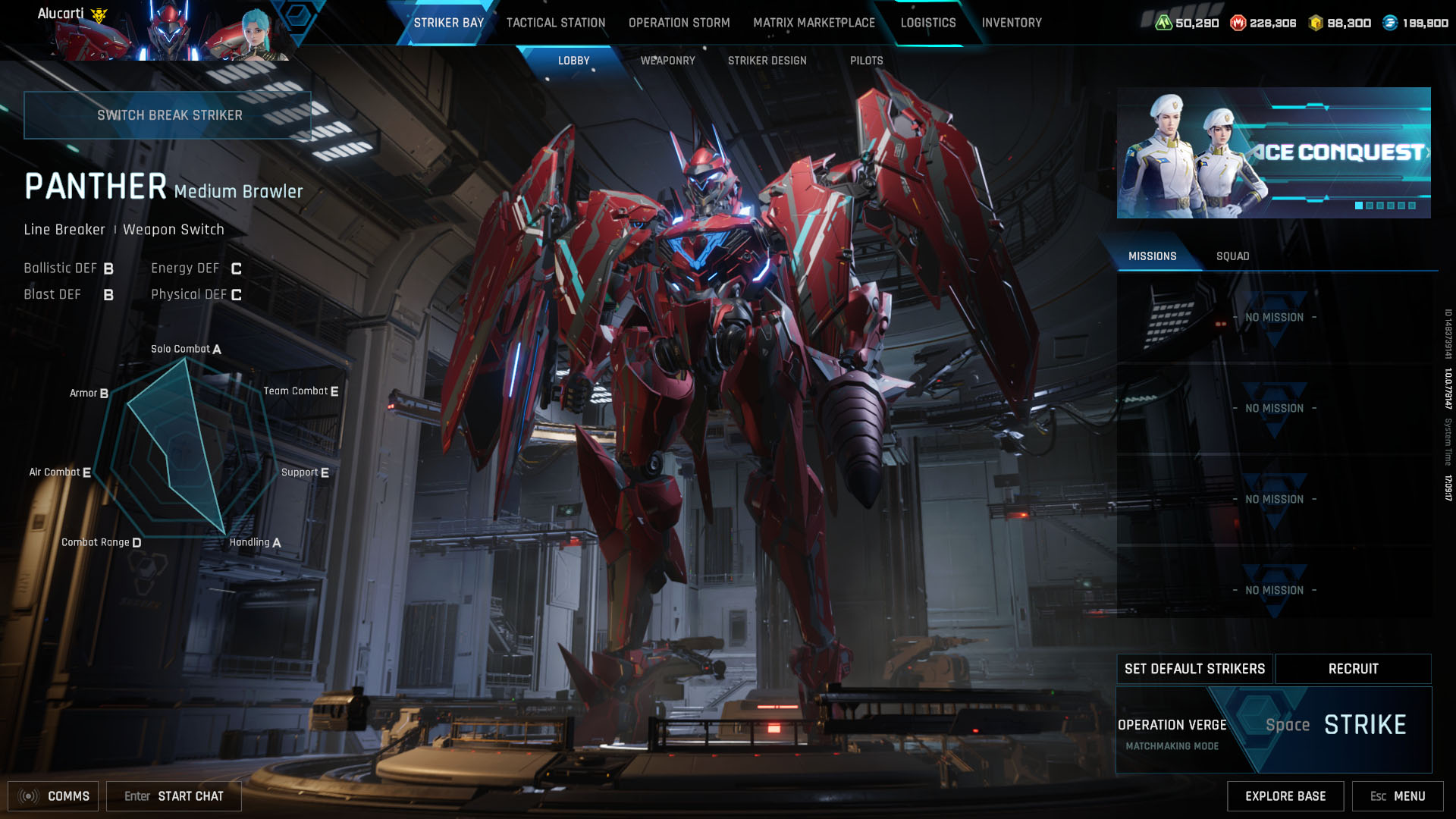 A Mecha Break screenshot showing the Panther Striker A Mecha Break screenshot showing the Panther Striker
